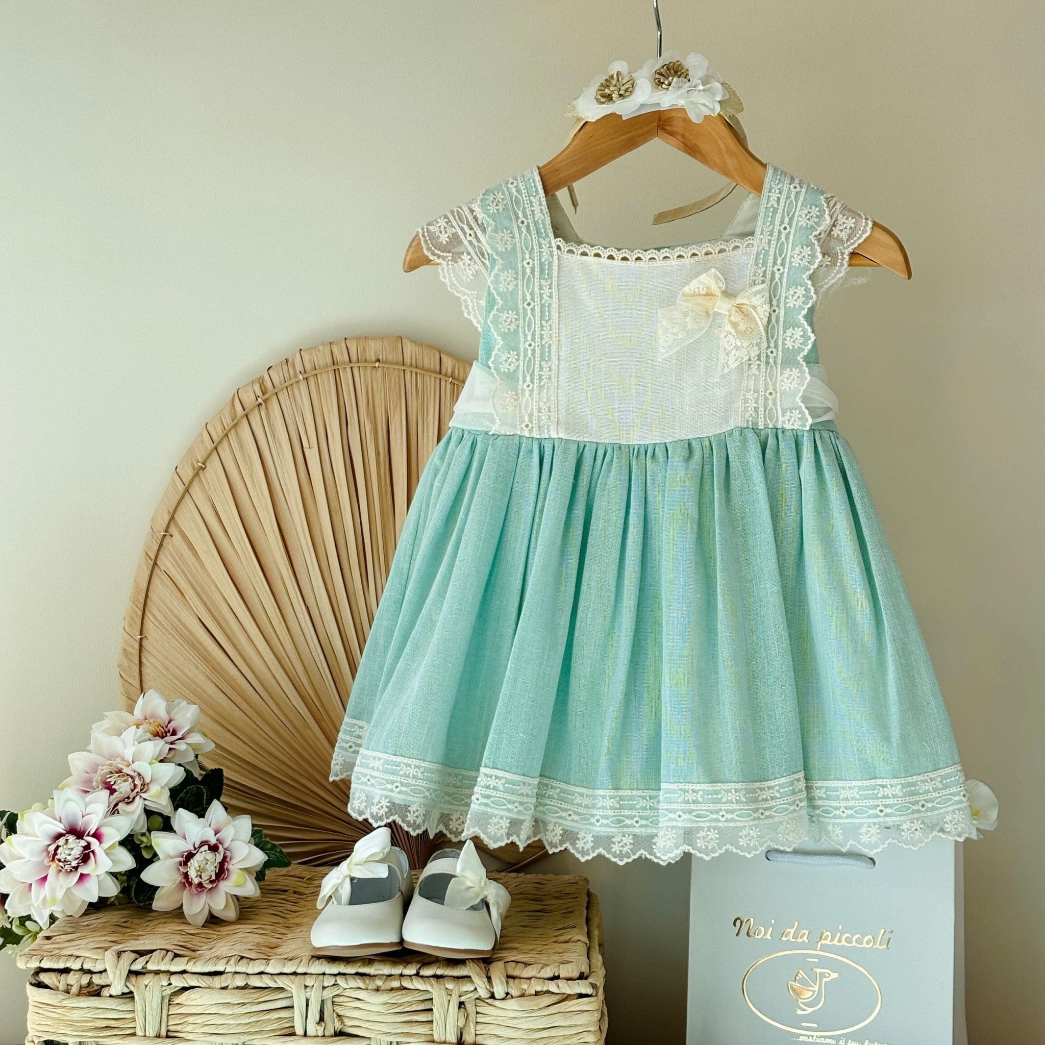 ABITINO CERIMONIALE VERDE MENTA E AVORIO - Noi da piccoli