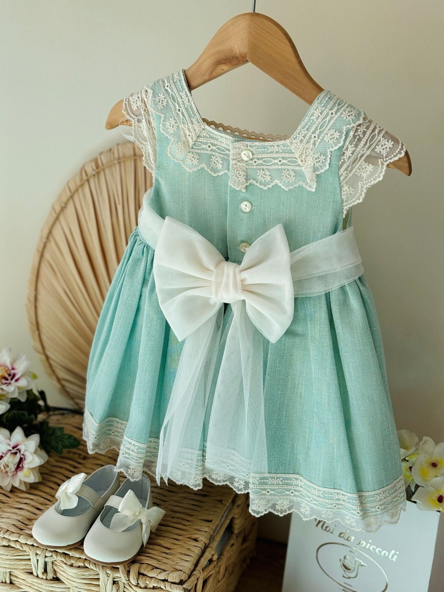 ABITINO CERIMONIALE VERDE MENTA E AVORIO - Noi da piccoli