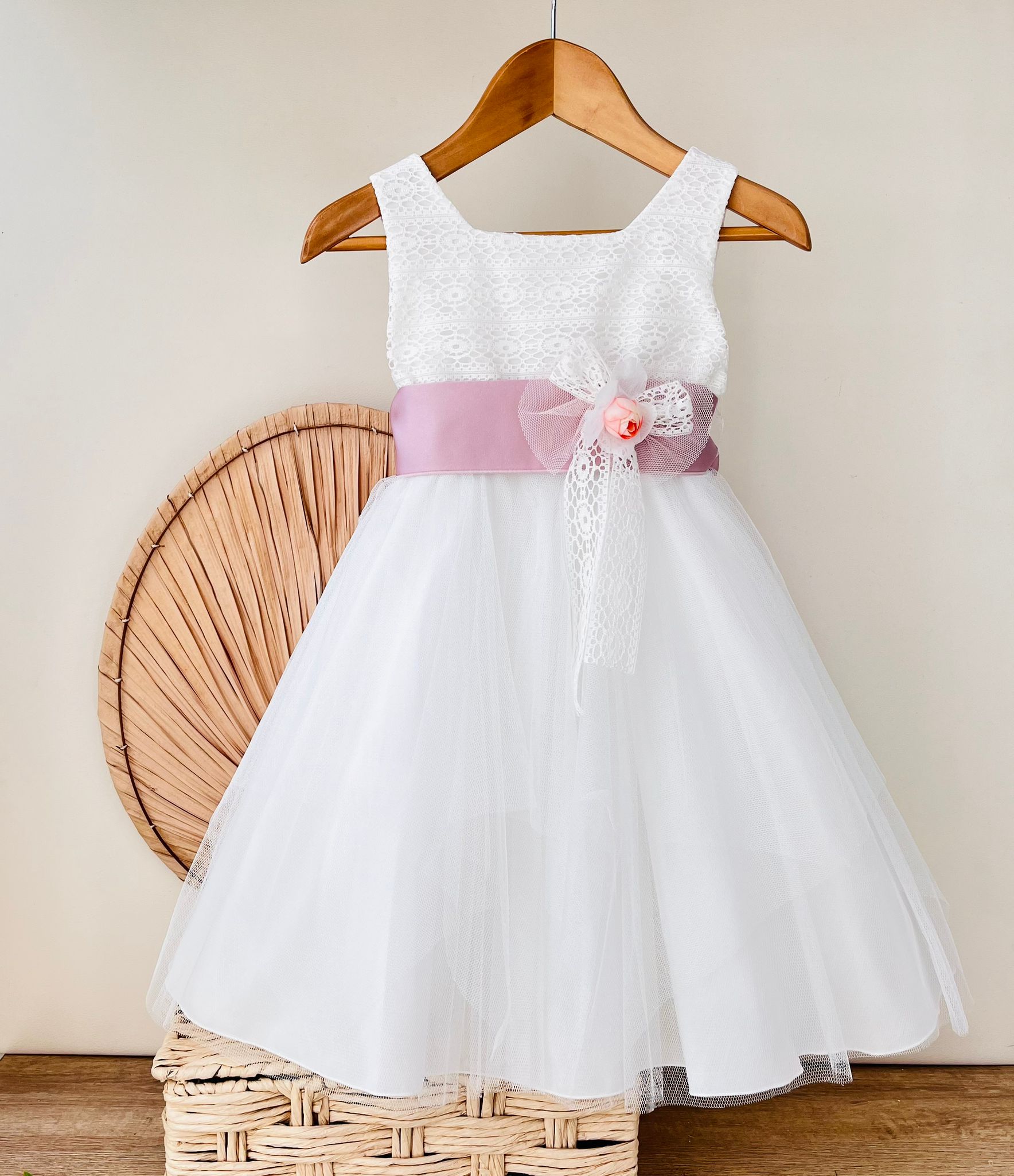 ABITINO CERIMONIALE YOUNG LADY CON FASCIA MALVA - Noi da piccoli