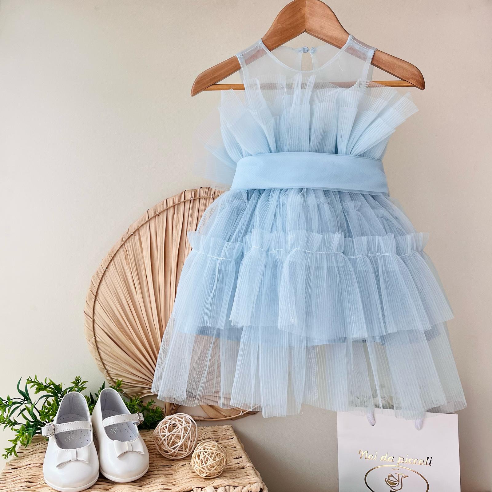 ABITINO CIELO CON TULLE - Noi da piccoli