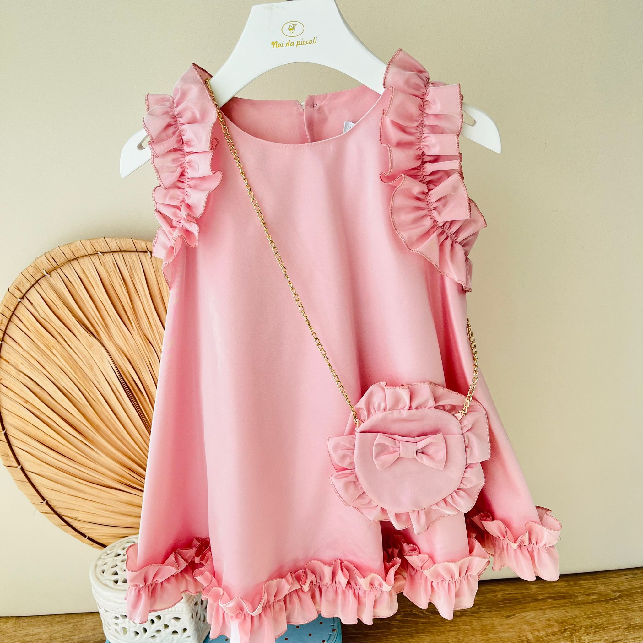 ABITINO CON BORSETTA ROSA CHIC - Noi da piccoli