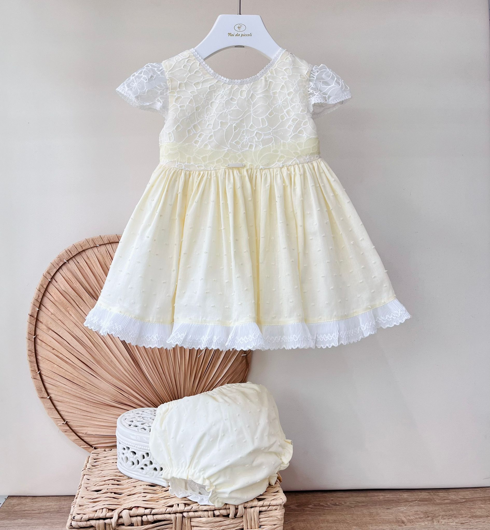 ABITINO ELEGANTE GIALLO PLUMETIS - Noi da piccoli