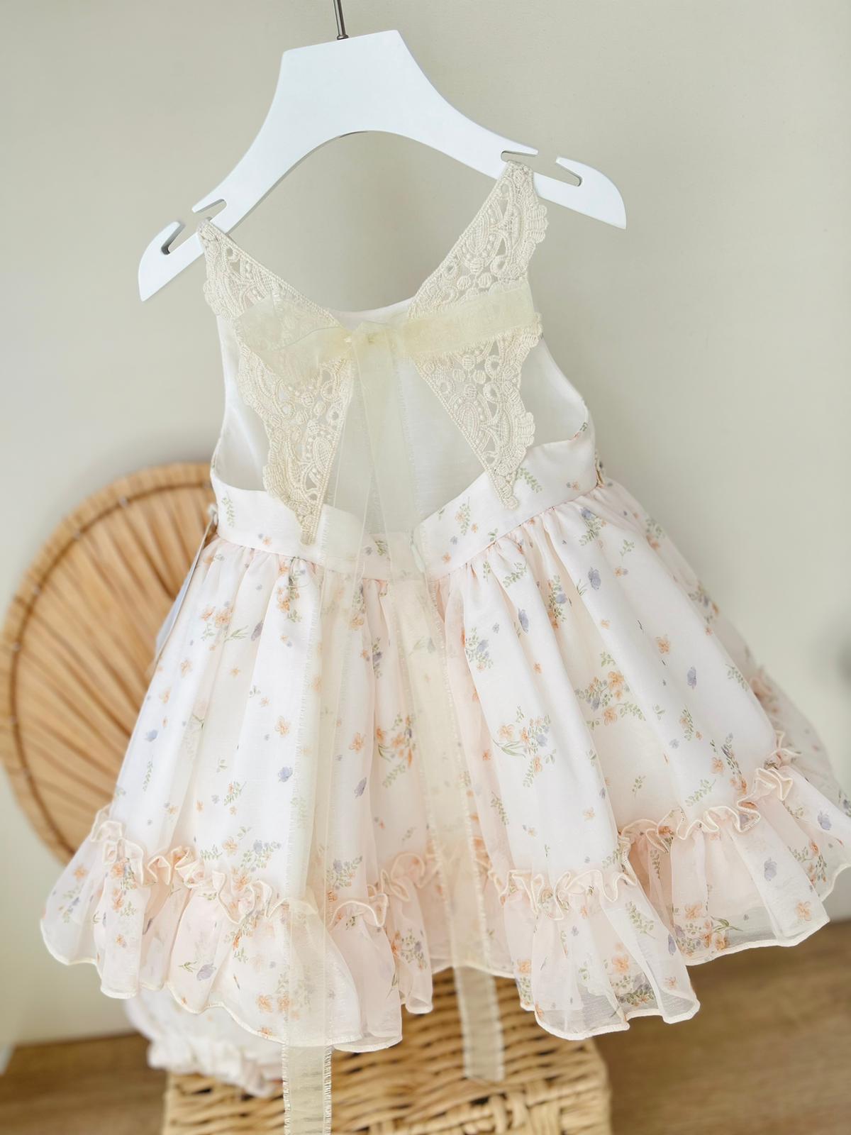 ABITINO FLOREALE BEIGE - Noi da piccoli