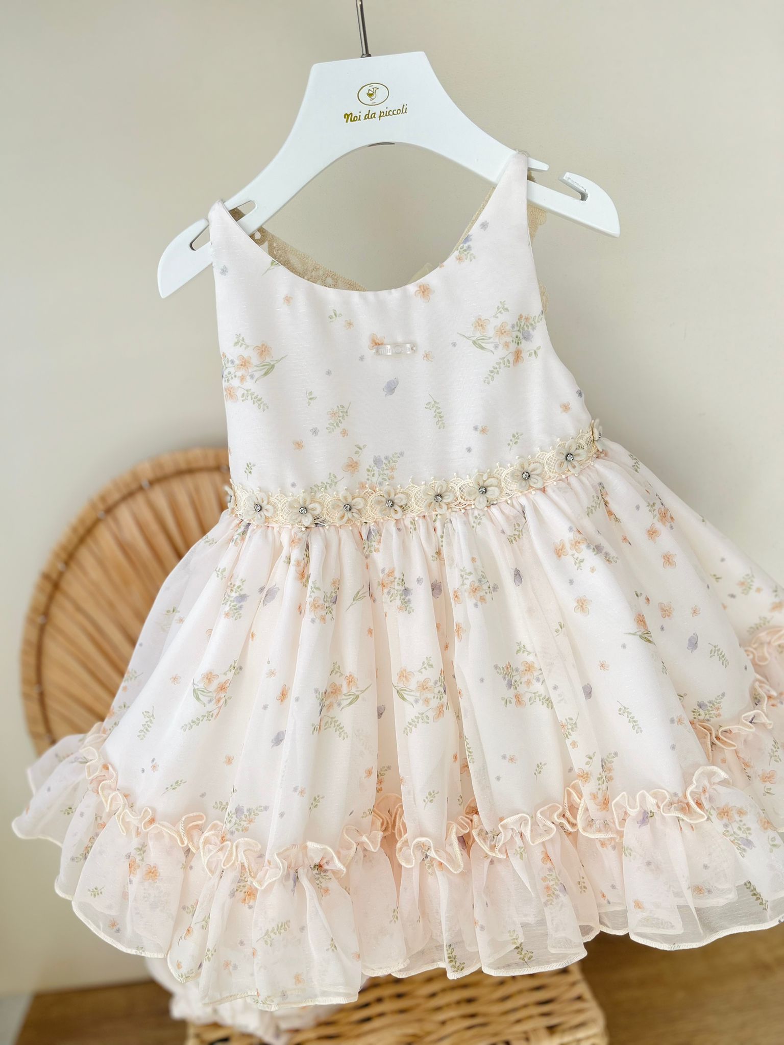 ABITINO FLOREALE BEIGE - Noi da piccoli