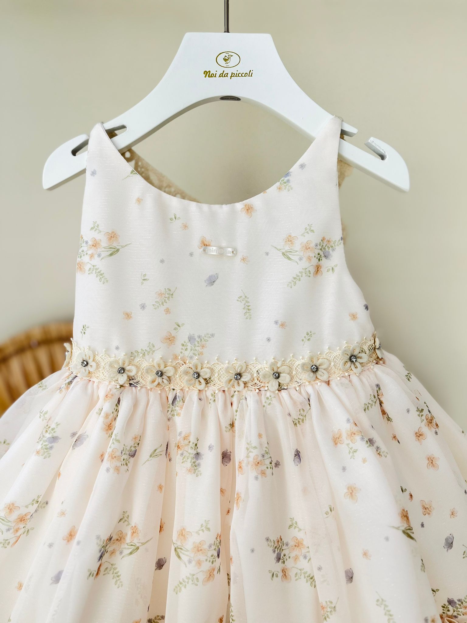 ABITINO FLOREALE BEIGE - Noi da piccoli