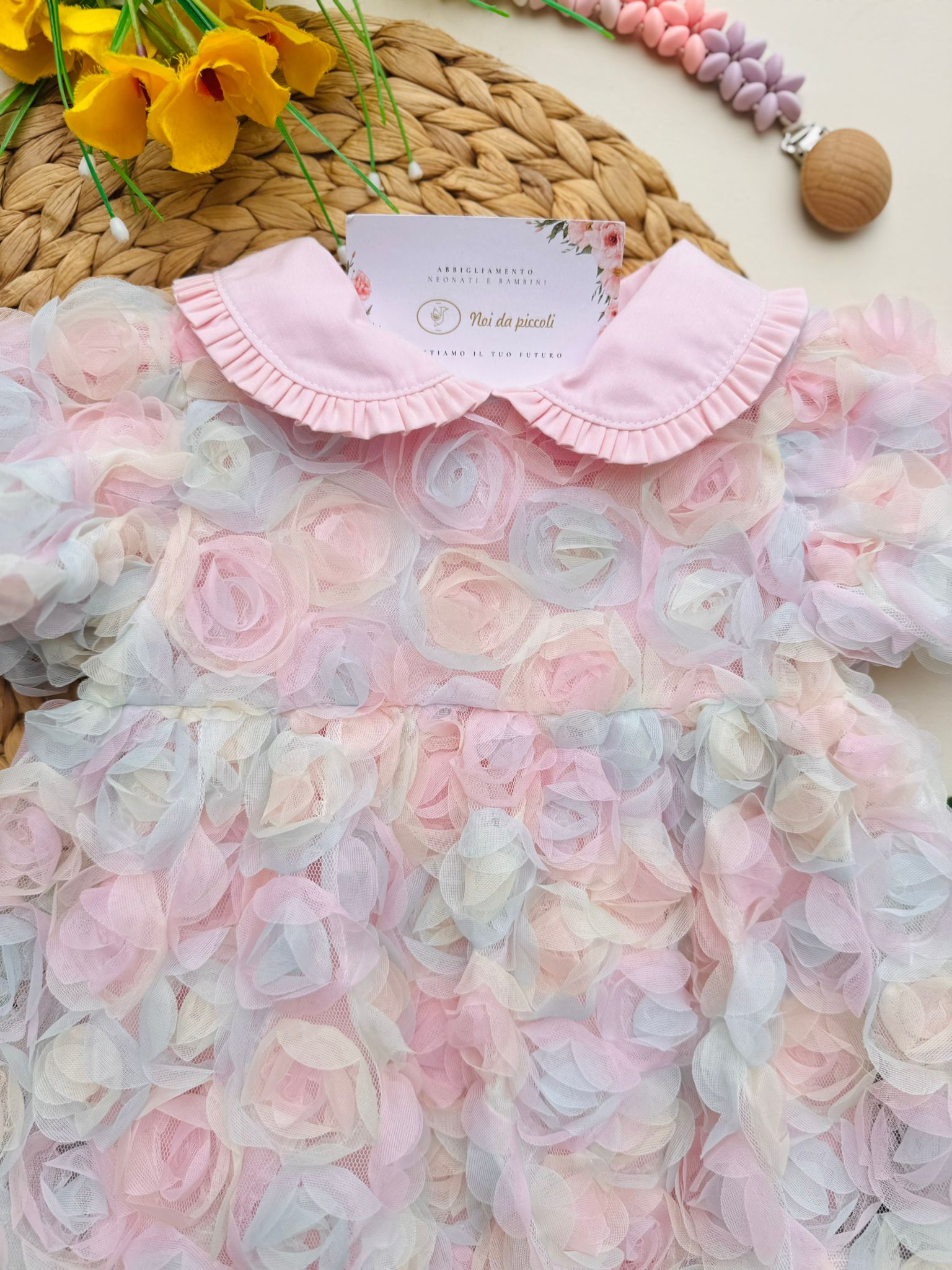 ABITINO FLOREALE ROSA - Noi da piccoli