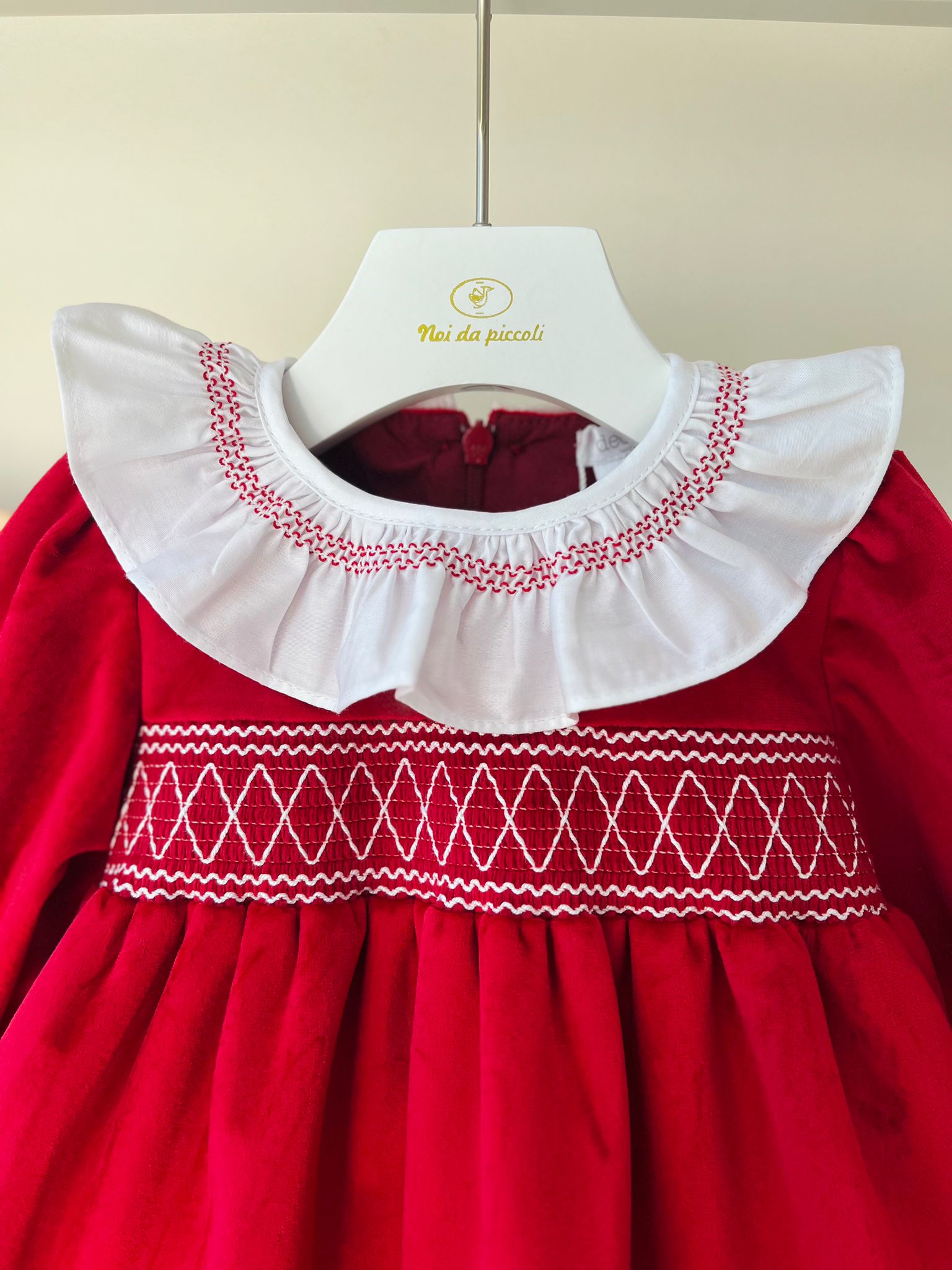 ABITINO IN VELLUTO NATALIZIO ROSSO - Noi da piccoli