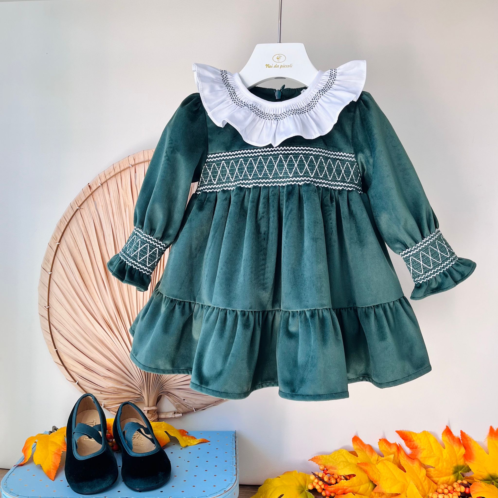 ABITINO IN VELLUTO VERDE - Noi da piccoli