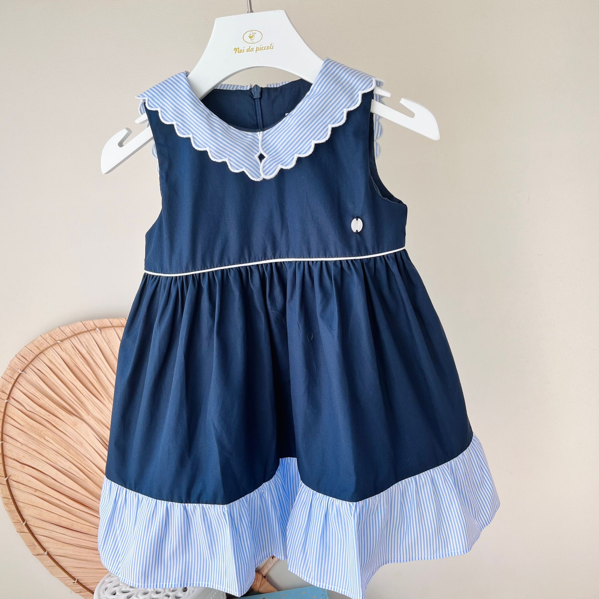 ABITINO NAVY E AZZURRO COTONE - Noi da piccoli