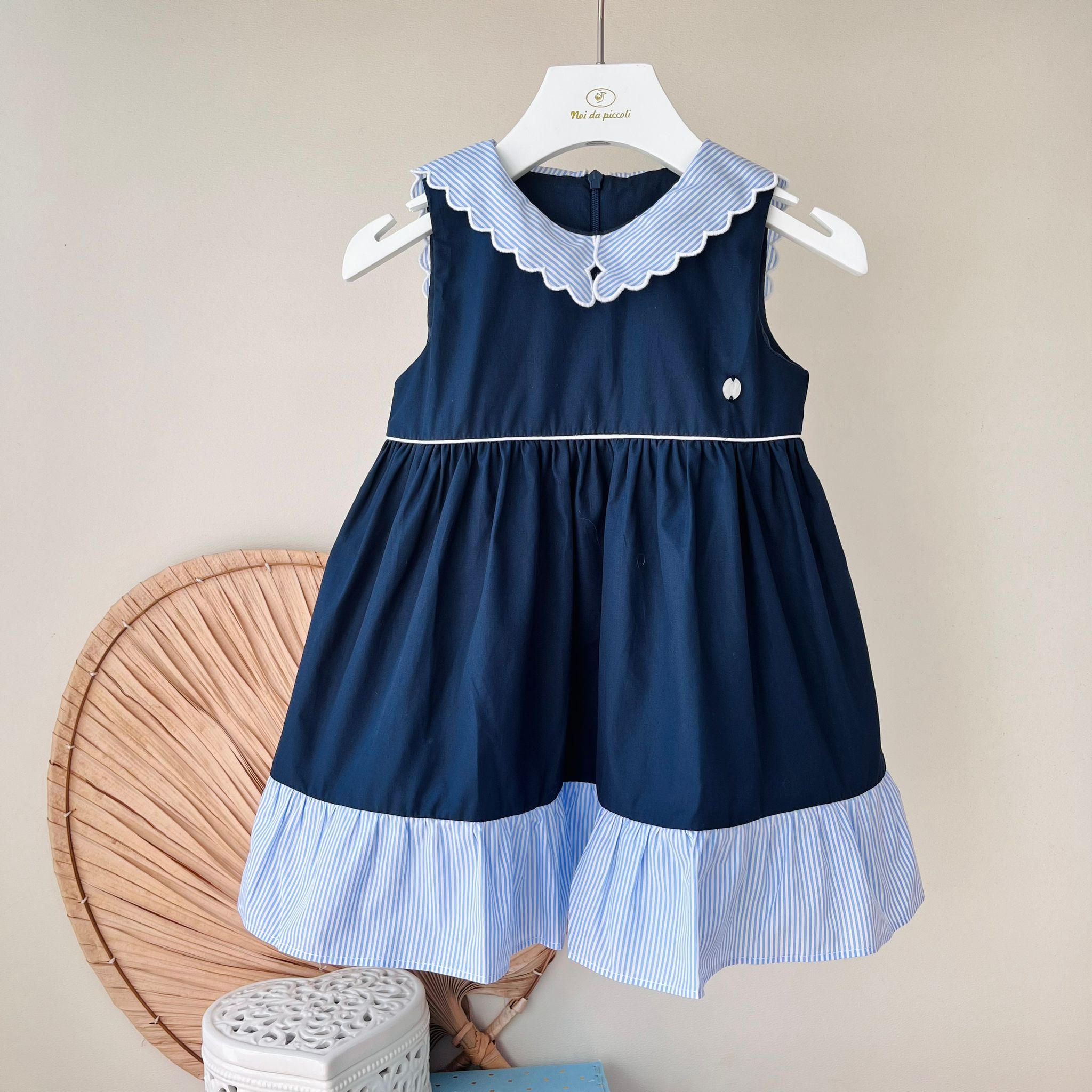 ABITINO NAVY E AZZURRO COTONE - Noi da piccoli