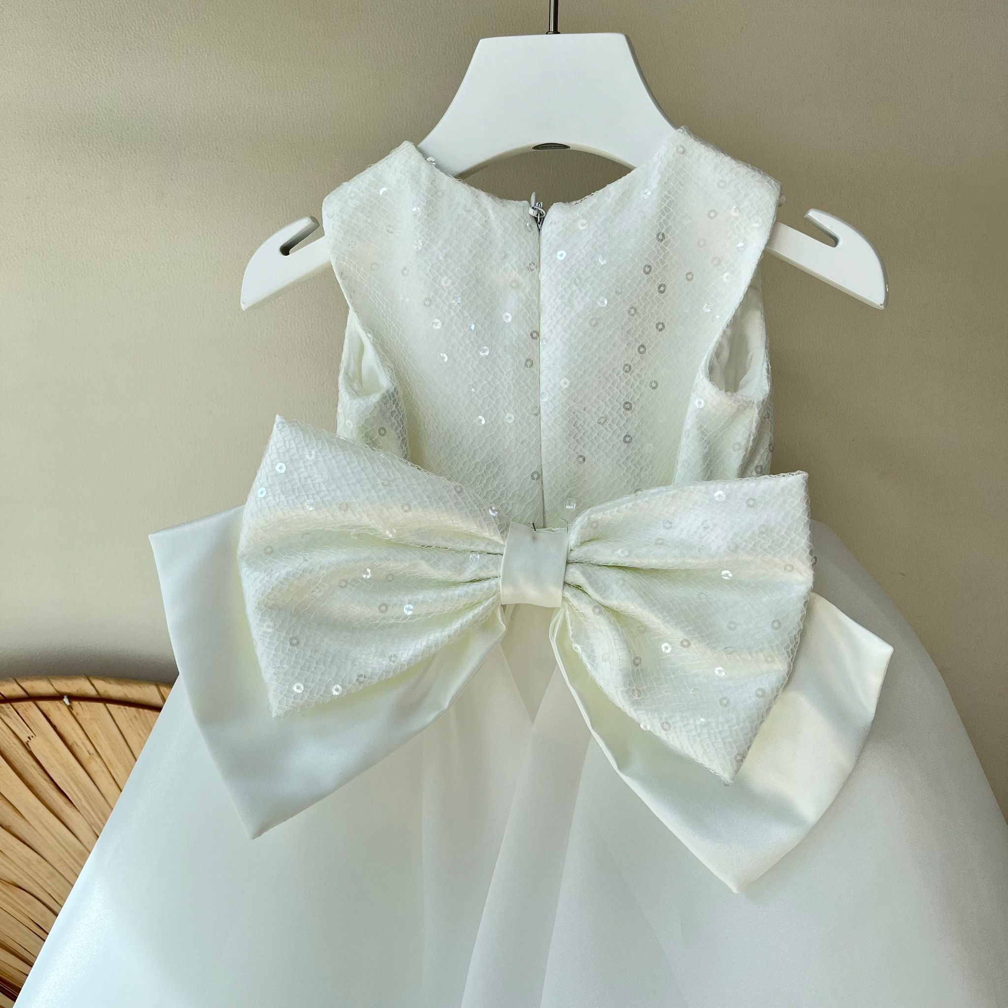 ABITINO PAIETTES E CHIFFON BIANCO - Noi da piccoli