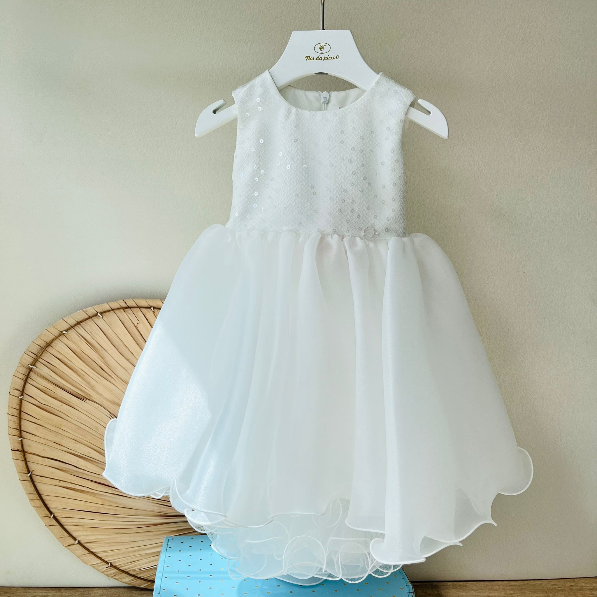 ABITINO PAIETTES E CHIFFON BIANCO - Noi da piccoli