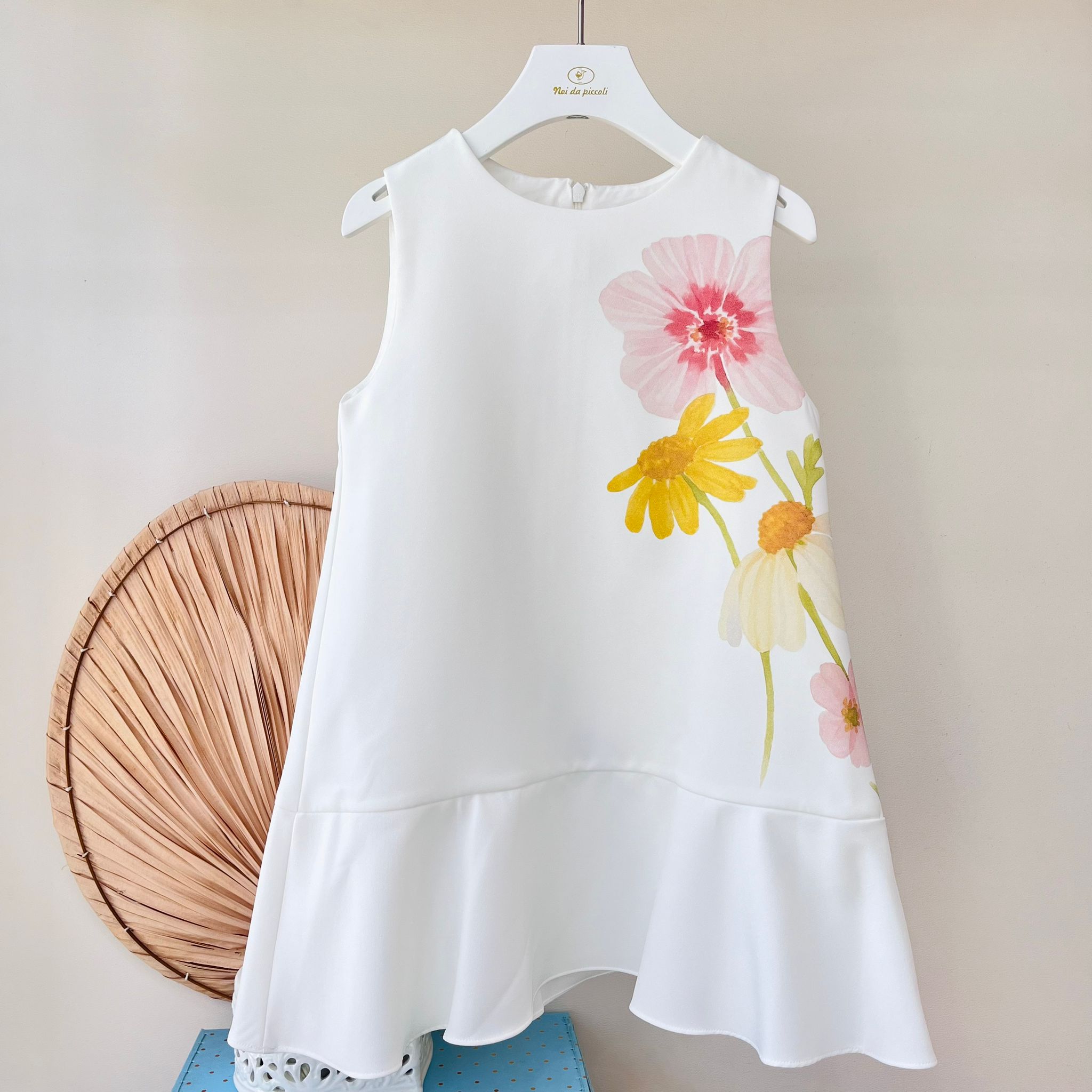 ABITINO PANNA CON FIORE LATERALE - Noi da piccoli