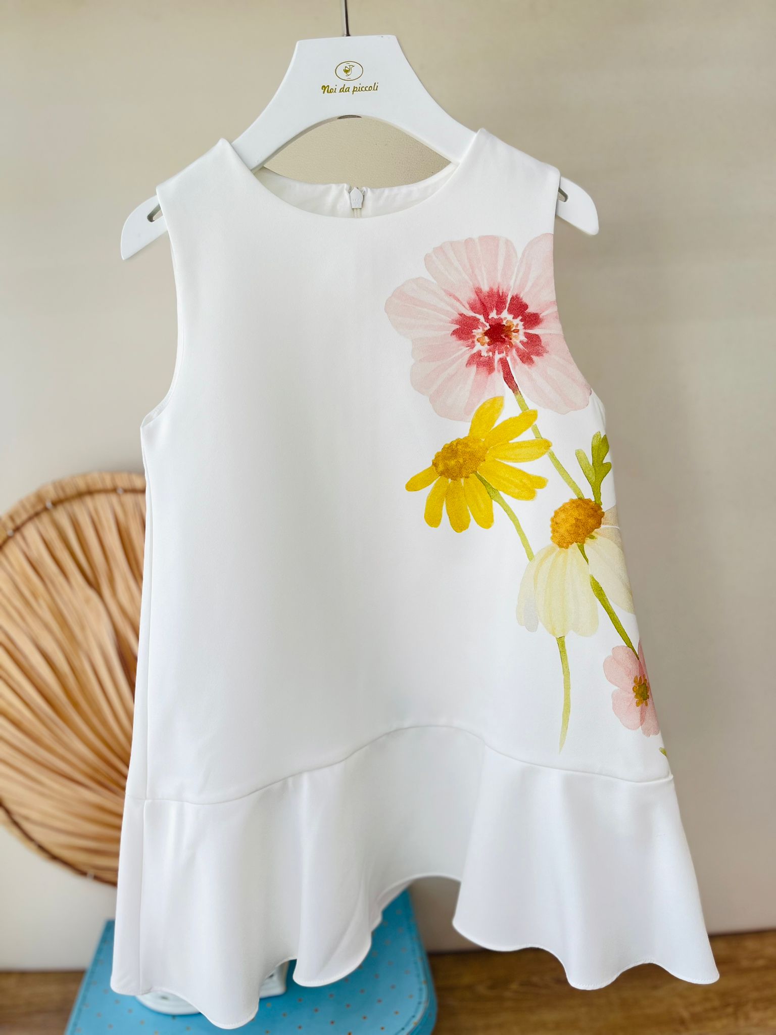 ABITINO PANNA CON FIORE LATERALE - Noi da piccoli