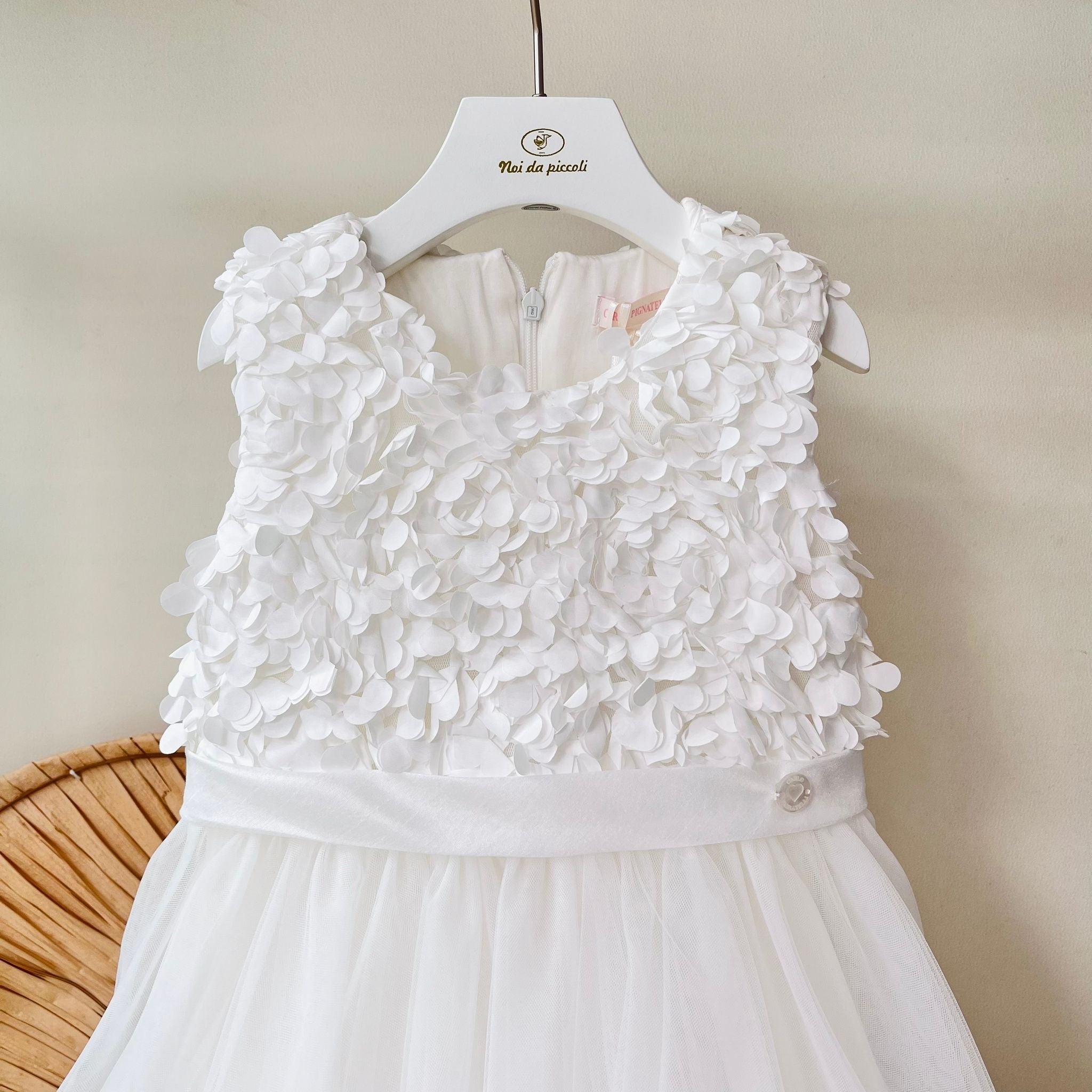 ABITINO PETALI E TULLE BIANCO - Noi da piccoli