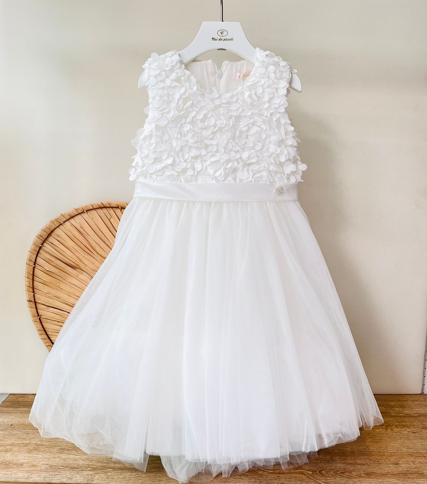 ABITINO PETALI E TULLE BIANCO - Noi da piccoli