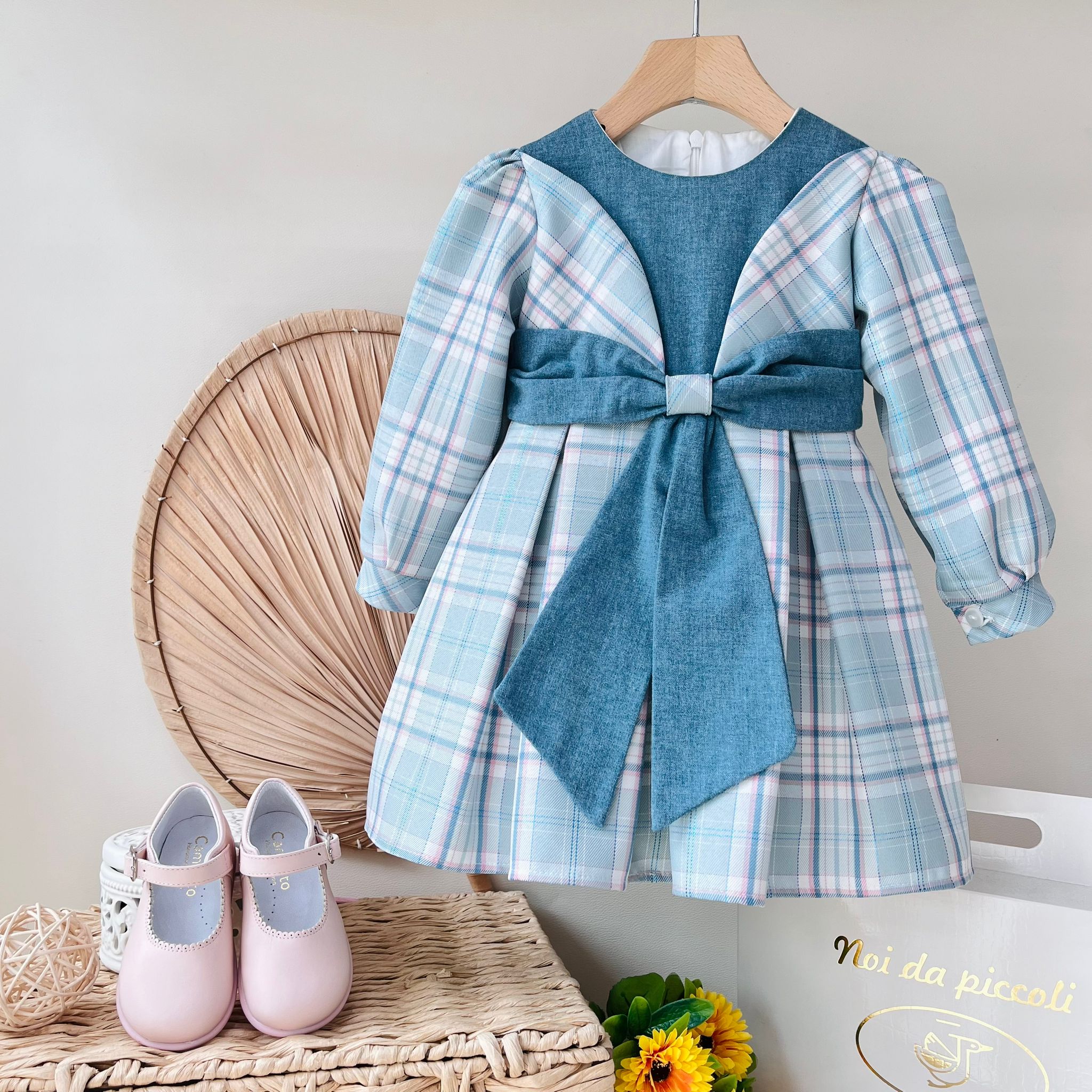 ABITINO QUADRONI COTONE CALDO VERDE - Noi da piccoli