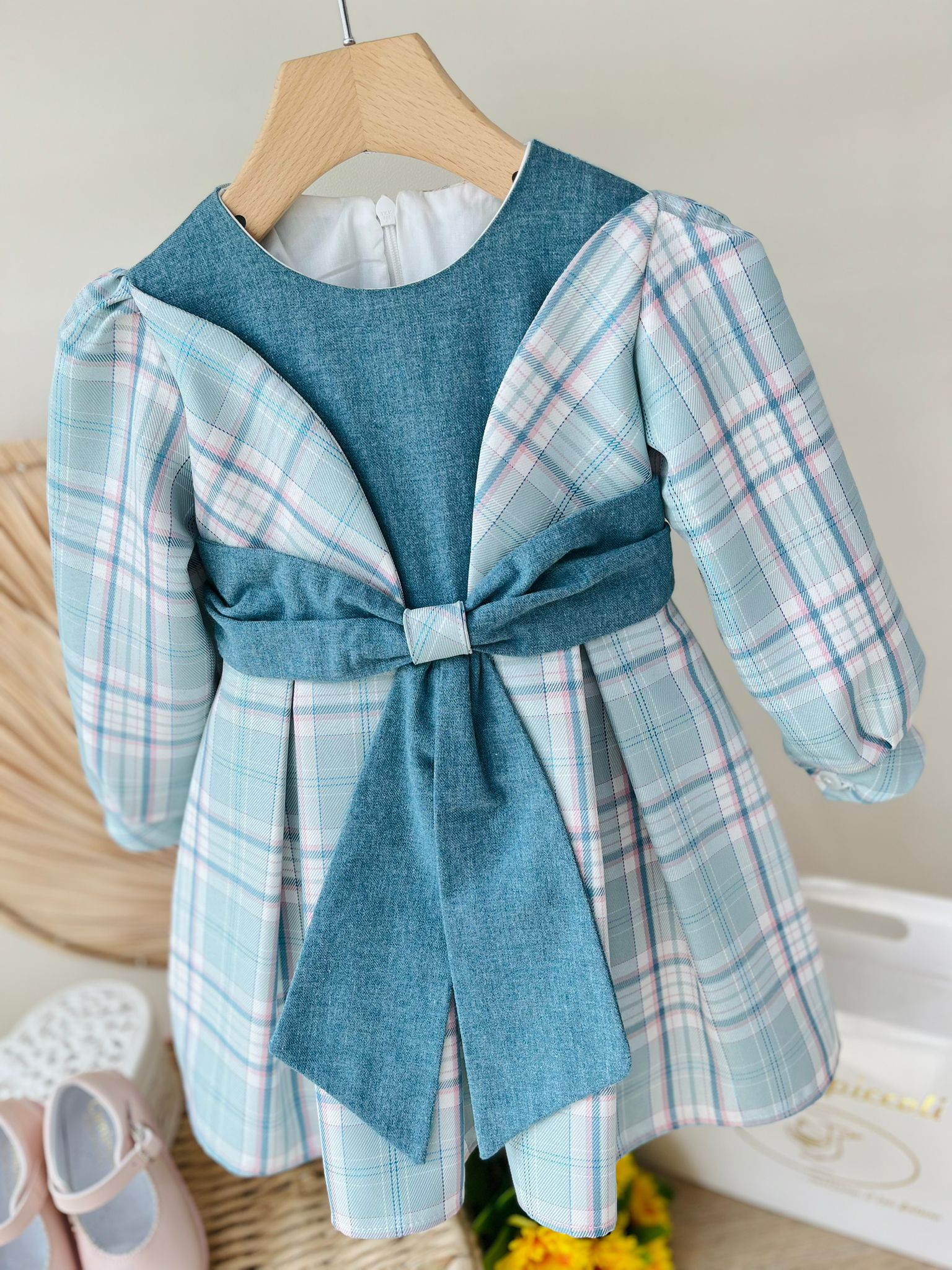 ABITINO QUADRONI COTONE CALDO VERDE - Noi da piccoli