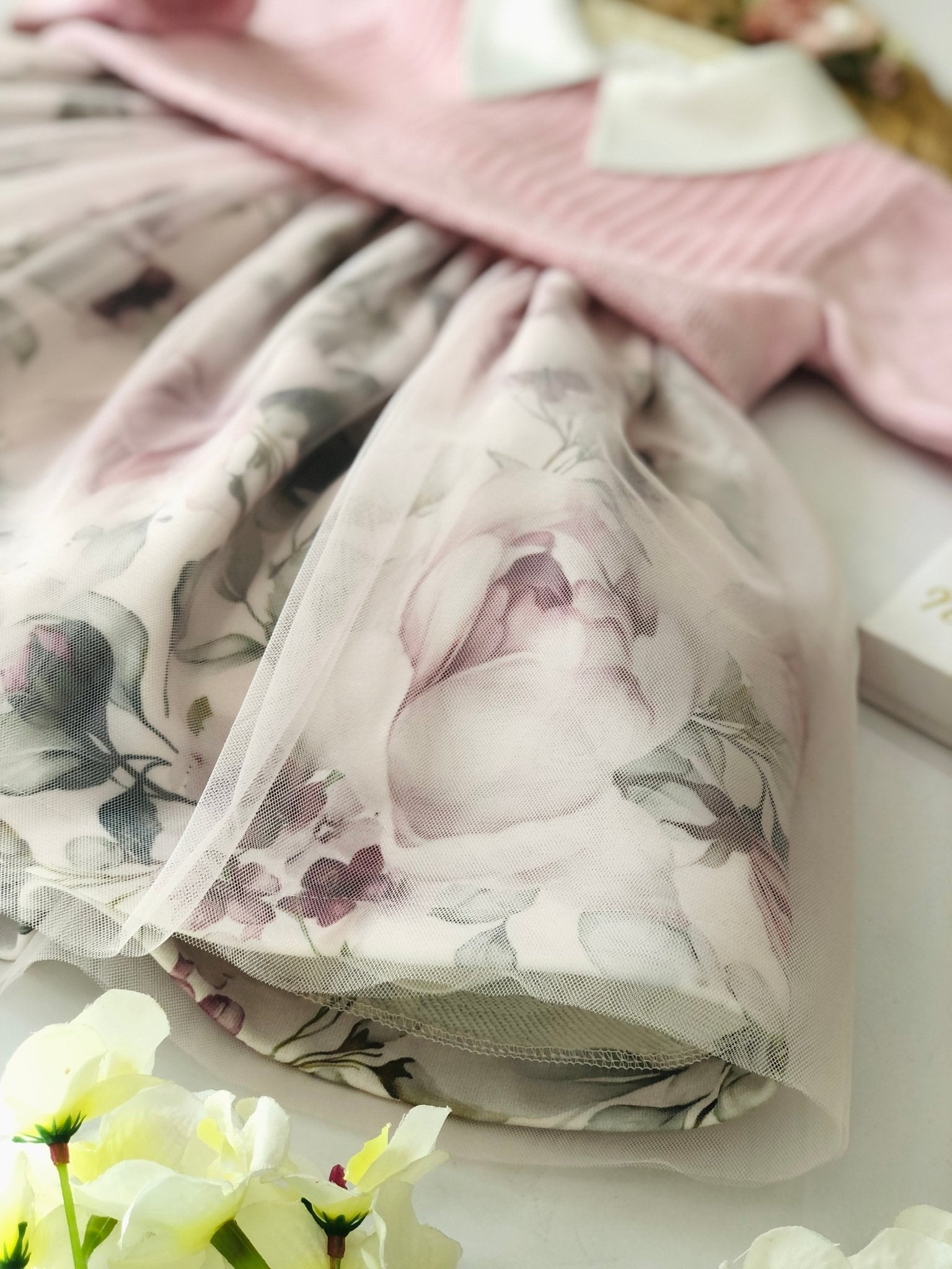 ABITINO ROSA CON FIORI - Noi da piccoli