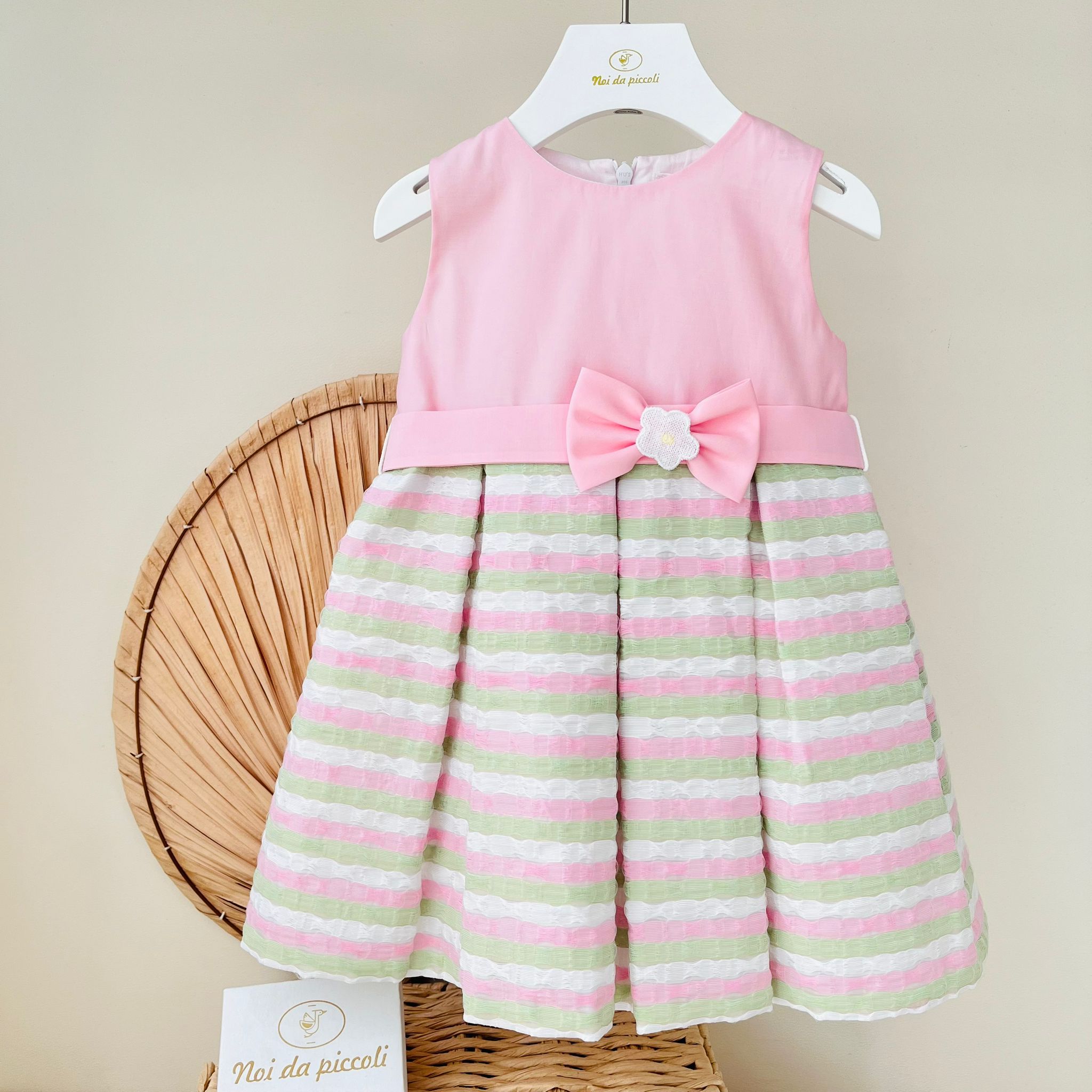 ABITINO ROSA E RIGHE VERDI - Noi da piccoli