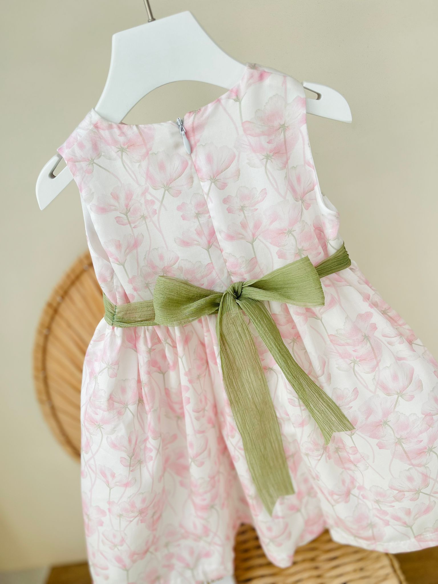 ABITINO ROSA FIORI E FASCIA VERDE - Noi da piccoli