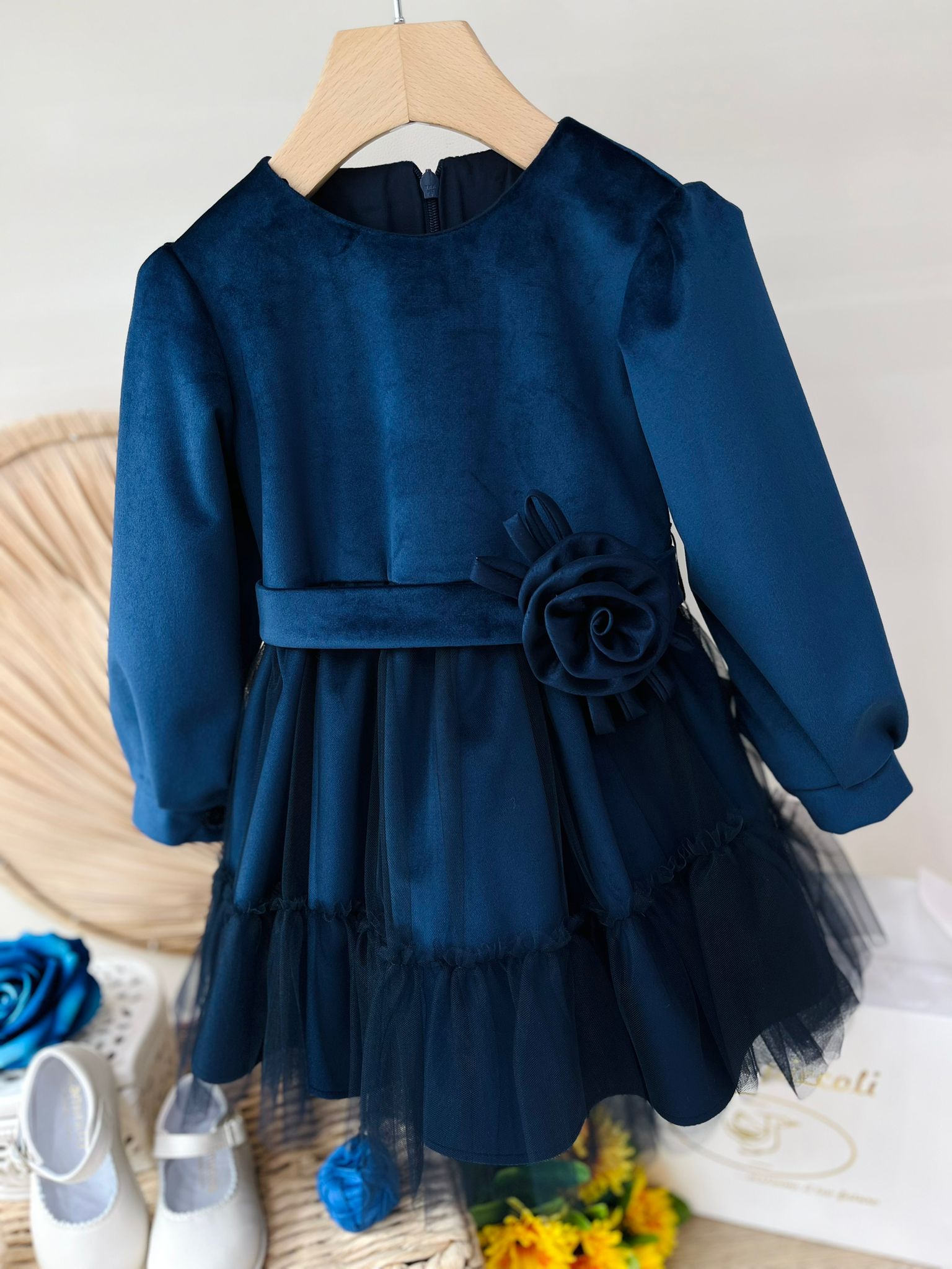 ABITINO VELLUTINO BLU - Noi da piccoli