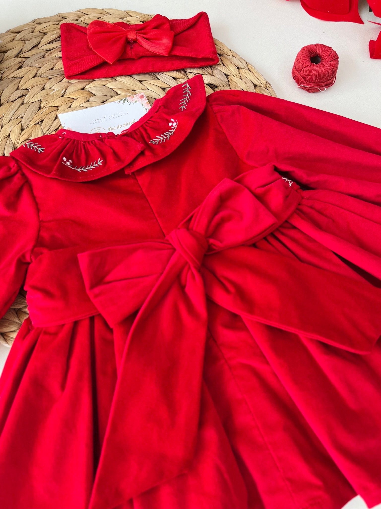 ABITINO VELLUTO ROSSO PUNTO SMOK VISCHIO - Noi da piccoli