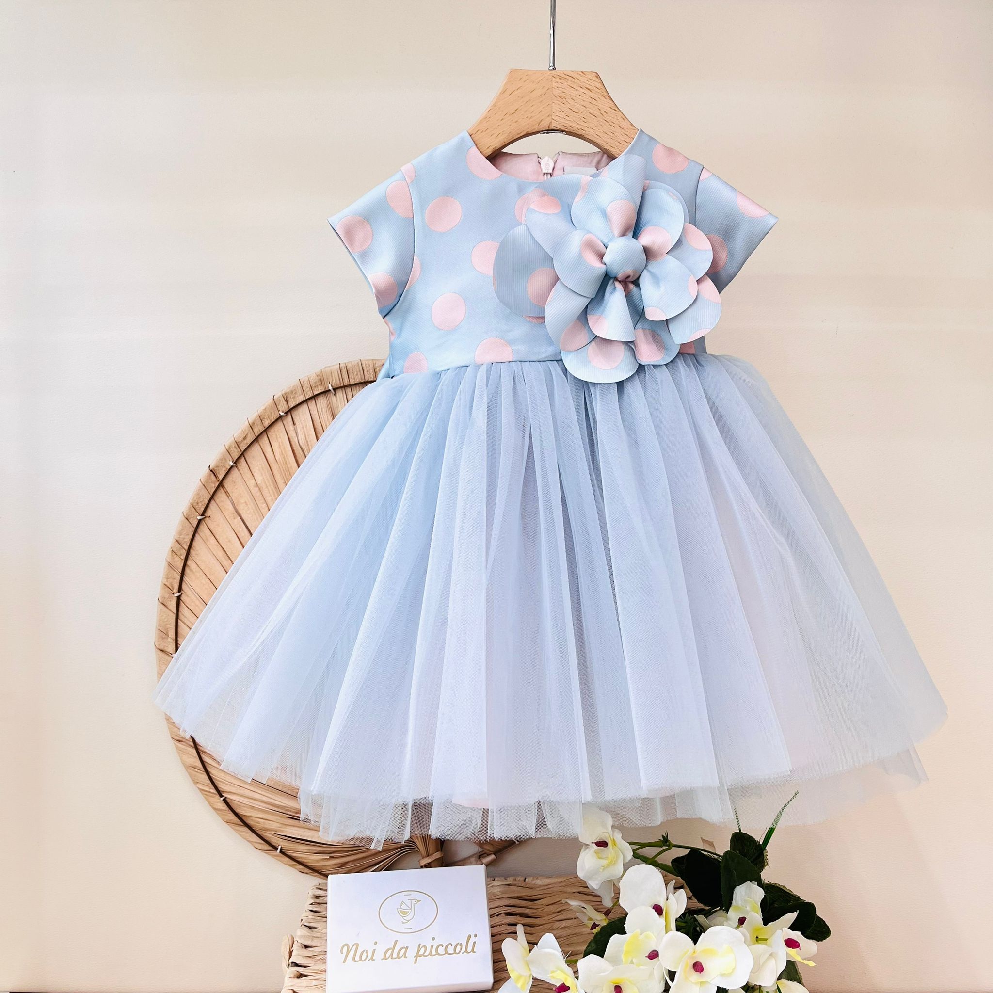 ABITO BON TON CELESTE - Noi da piccoli