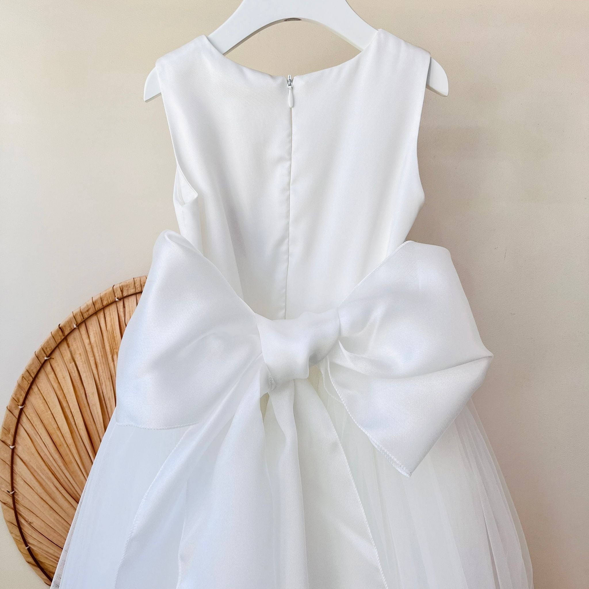 ABITO CERIMONIALE BIANCO CON TULLE - Noi da piccoli