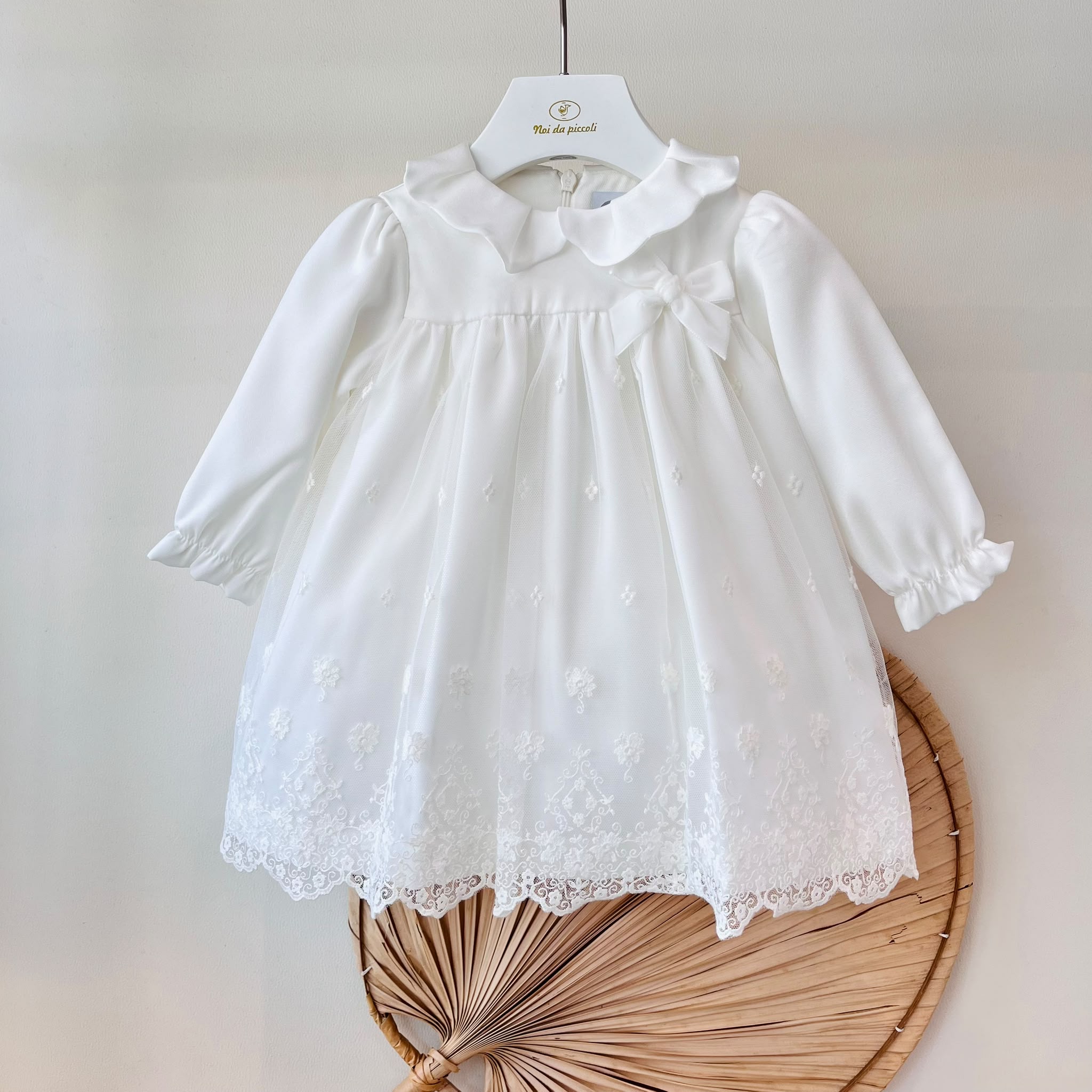 ABITO CERIMONIALE IN PIZZO PANNA - Noi da piccoli