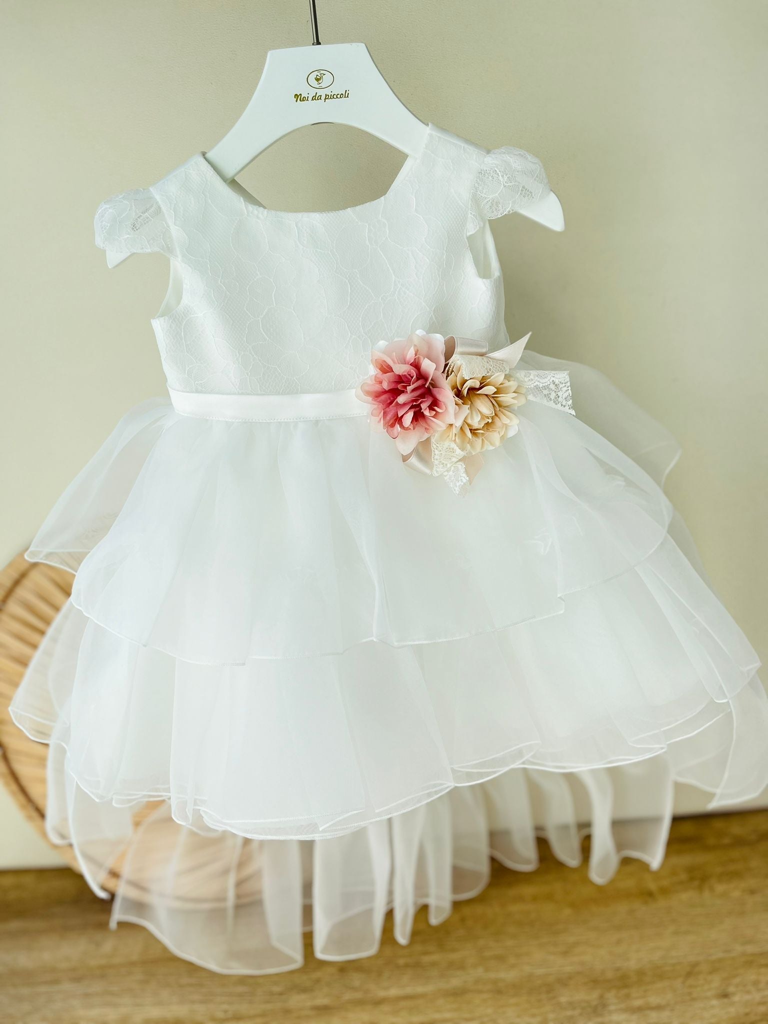 ABITO CERIMONIALE IN TULLE BIANCO EMMA - Noi da piccoli