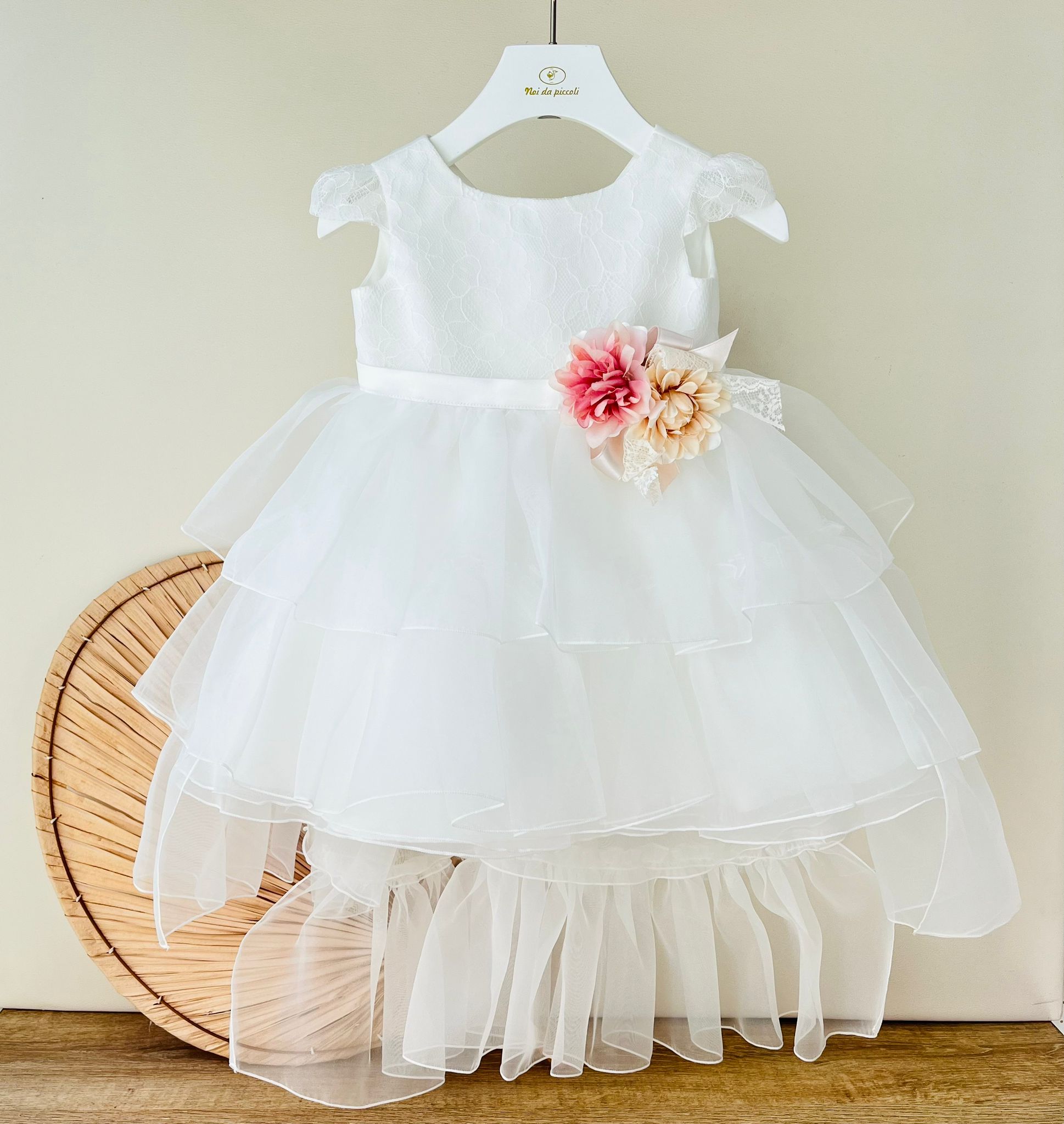 ABITO CERIMONIALE IN TULLE BIANCO EMMA - Noi da piccoli