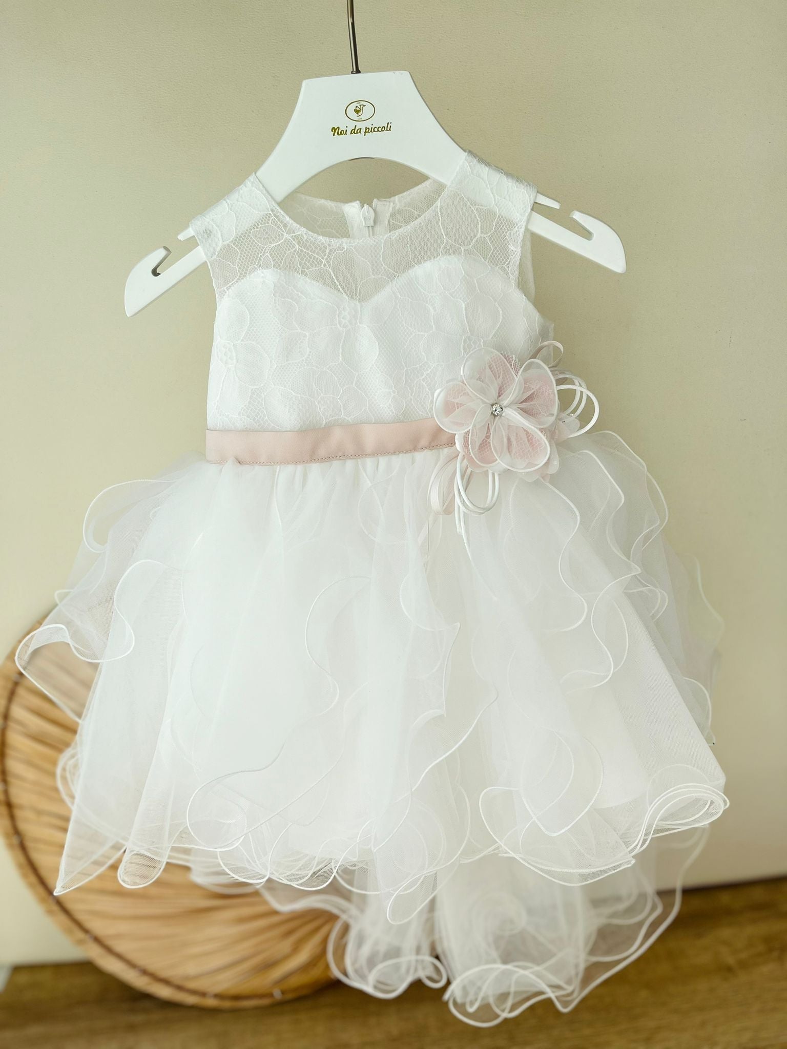 ABITO CERIMONIALE IN TULLE BIANCO GRETA - Noi da piccoli