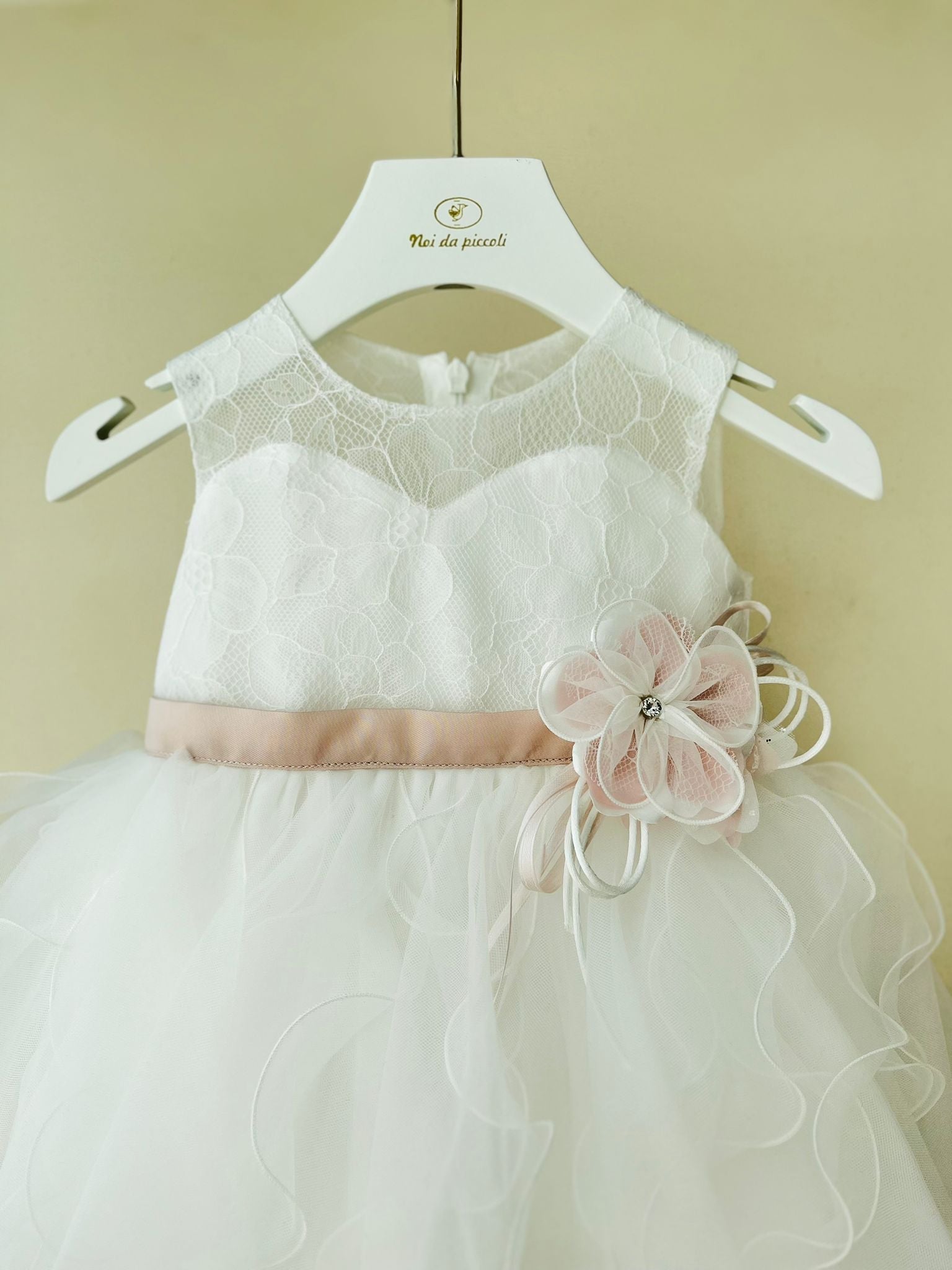 ABITO CERIMONIALE IN TULLE BIANCO GRETA - Noi da piccoli