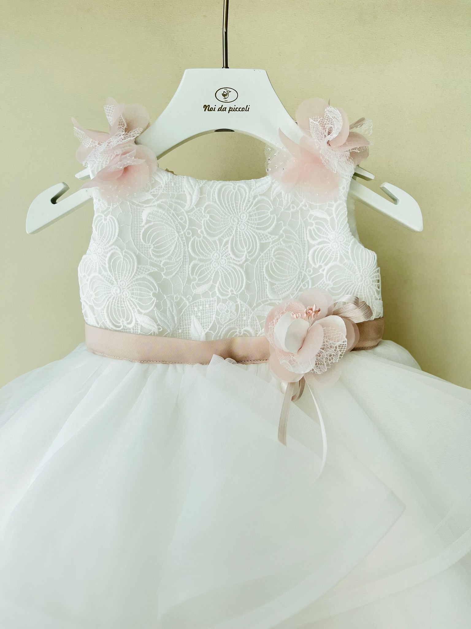 ABITO CERIMONIALE IN TULLE BIANCO VITTORIA - Noi da piccoli