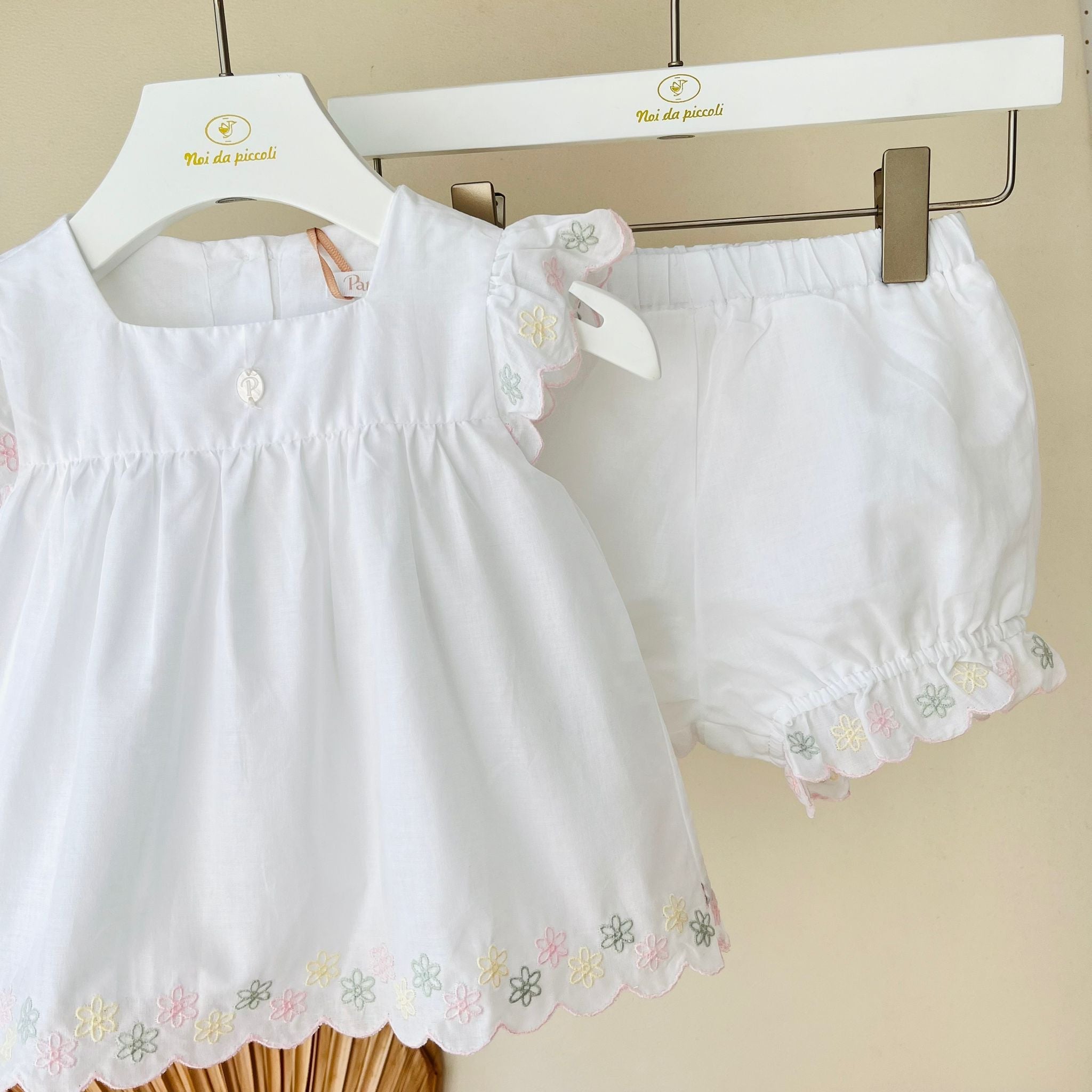 ABITO CON CULOTTE PANNA ELENA COTONE - Noi da piccoli