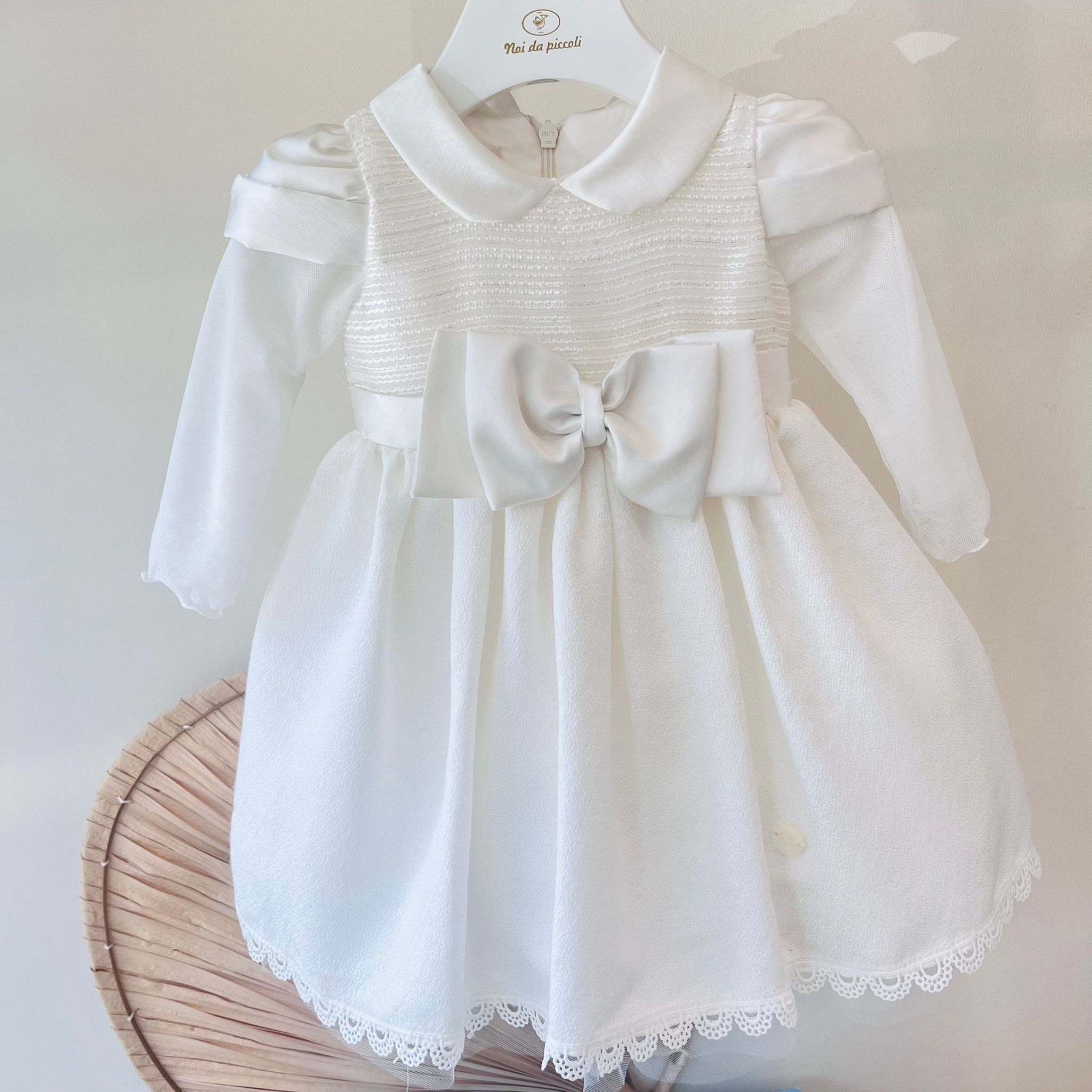 ABITO CON FIOCCO CENTRALE BIANCO - Noi da piccoli