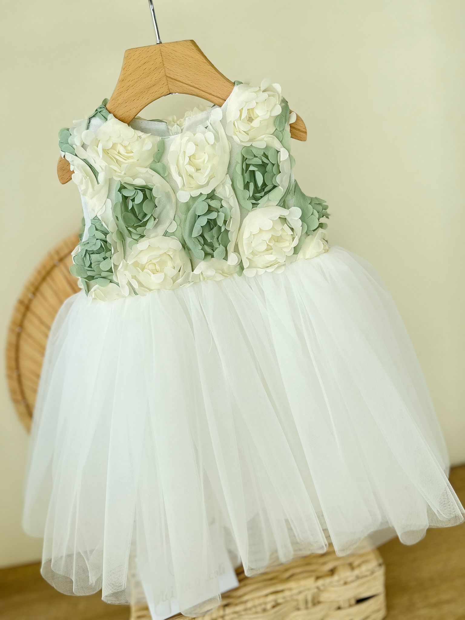 ABITO ETHEREA VANIGLIA VERDE SALVIA - Noi da piccoli