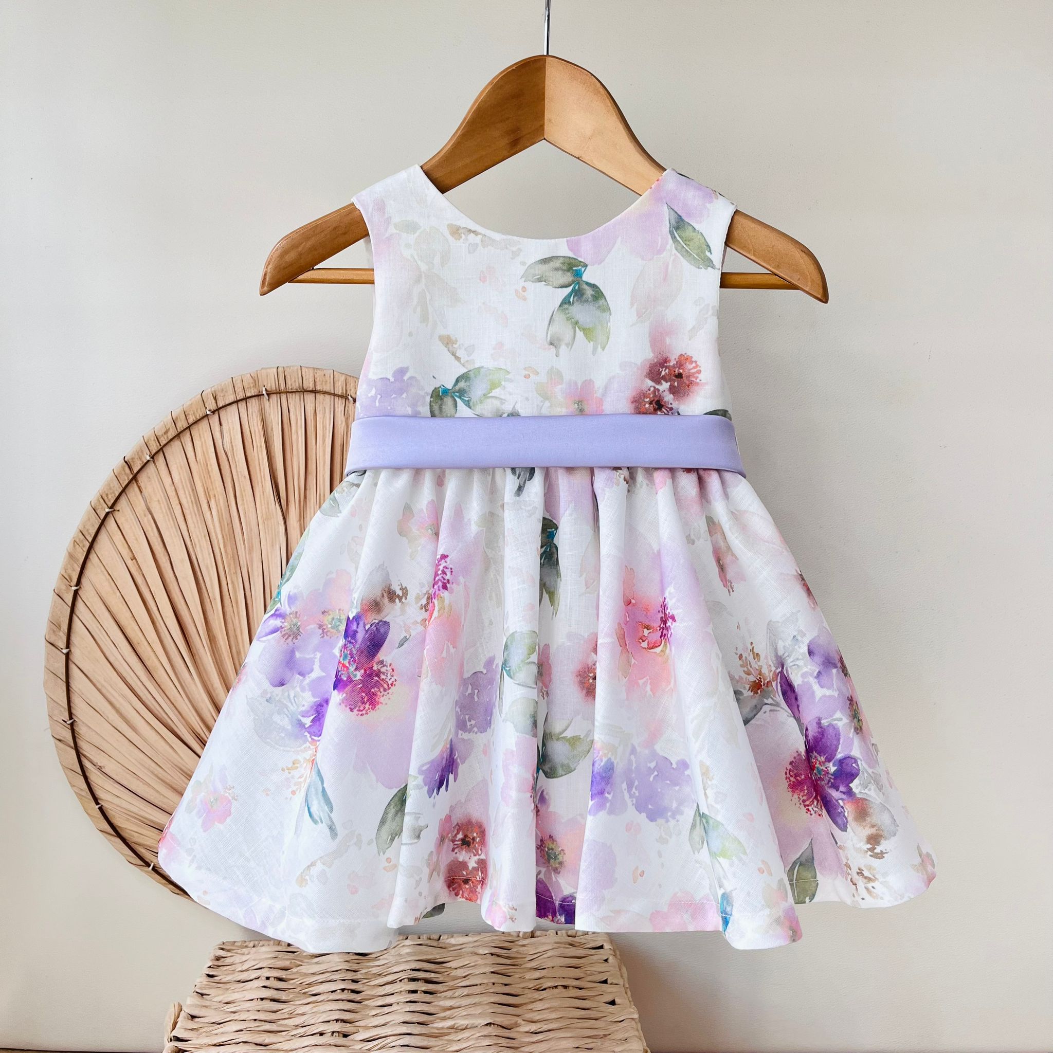 ABITO FLOREALE FASCIA LILLA - Noi da piccoli