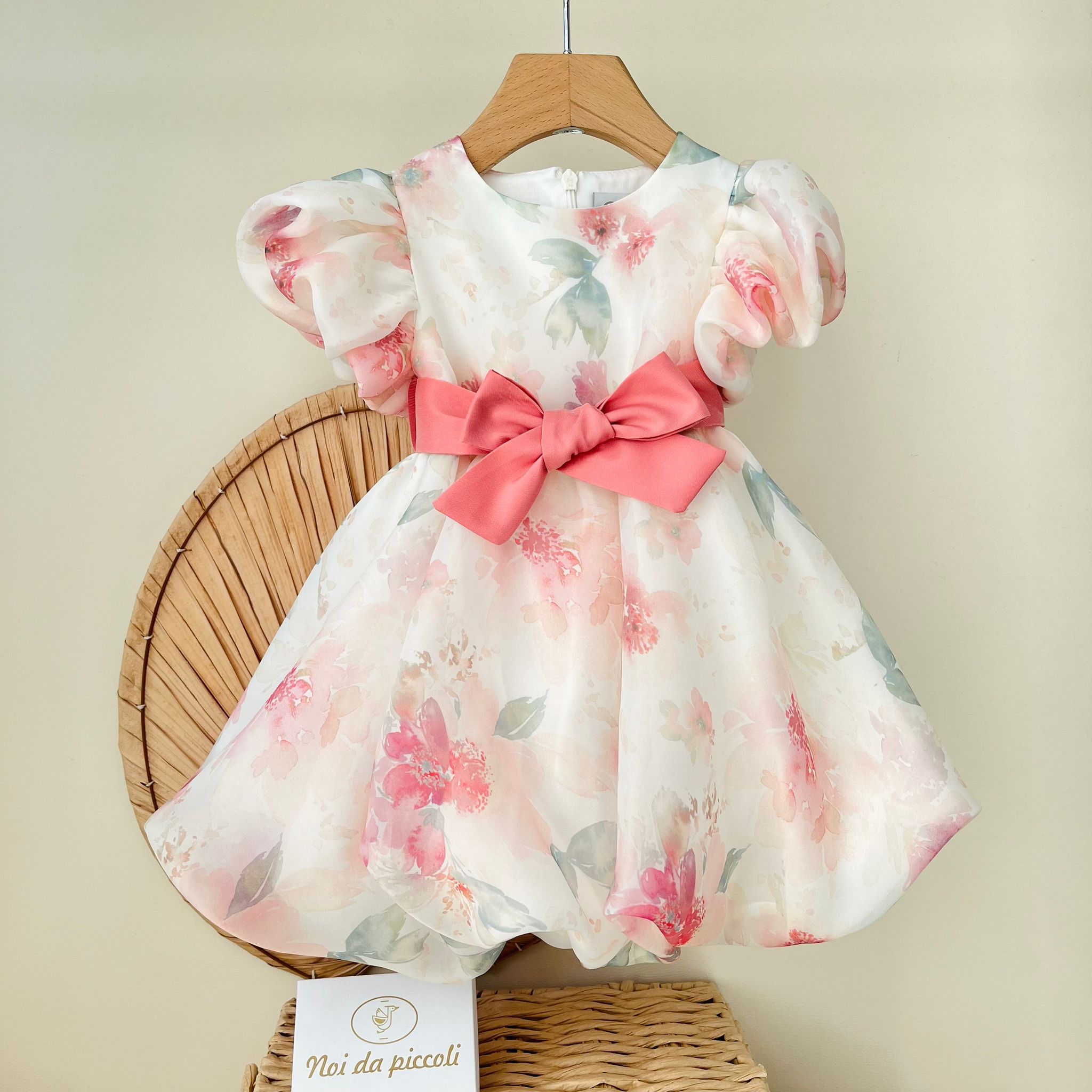 ABITO INCANTO DI FLORA VANIGLIA ROSA PESCO - Noi da piccoli