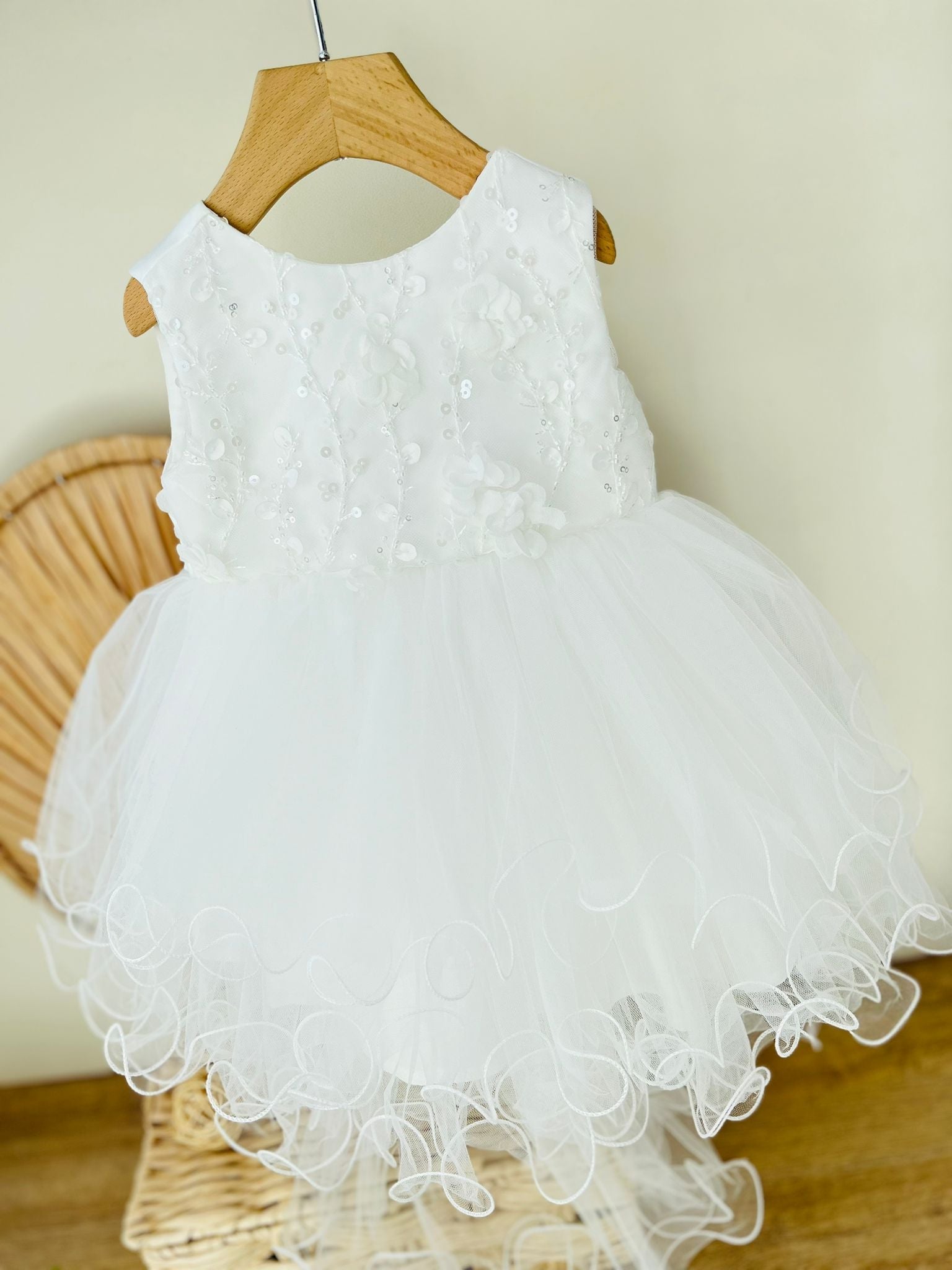 ABITO TULLE BIANCO RAFFINATO - Noi da piccoli