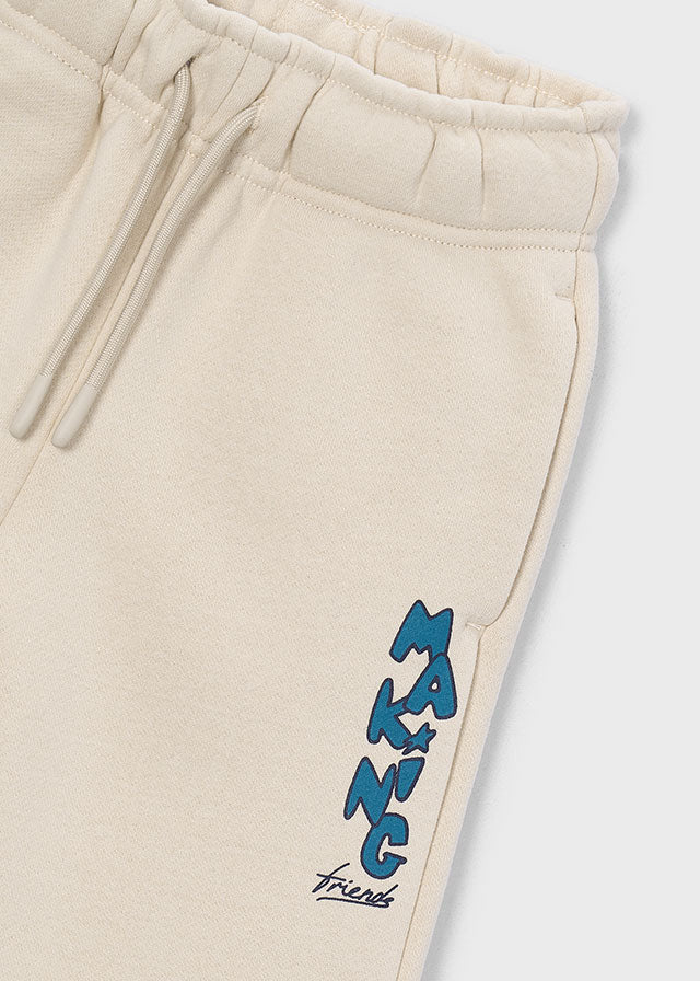 PANTALONE IN COTONE CALDO CREMA