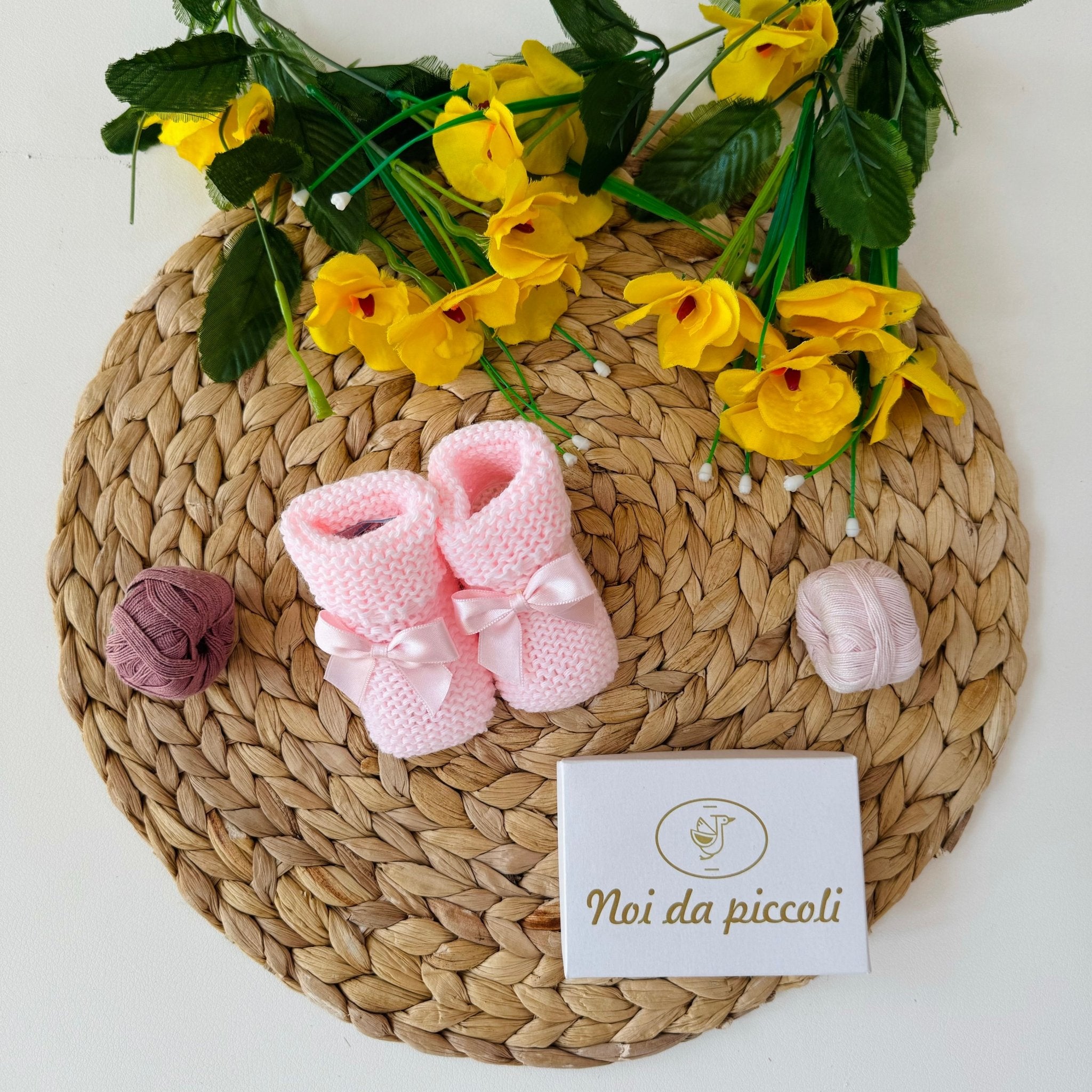BABBUCCE ROSA BABY CON FIOCCHETTO - Noi da piccoli