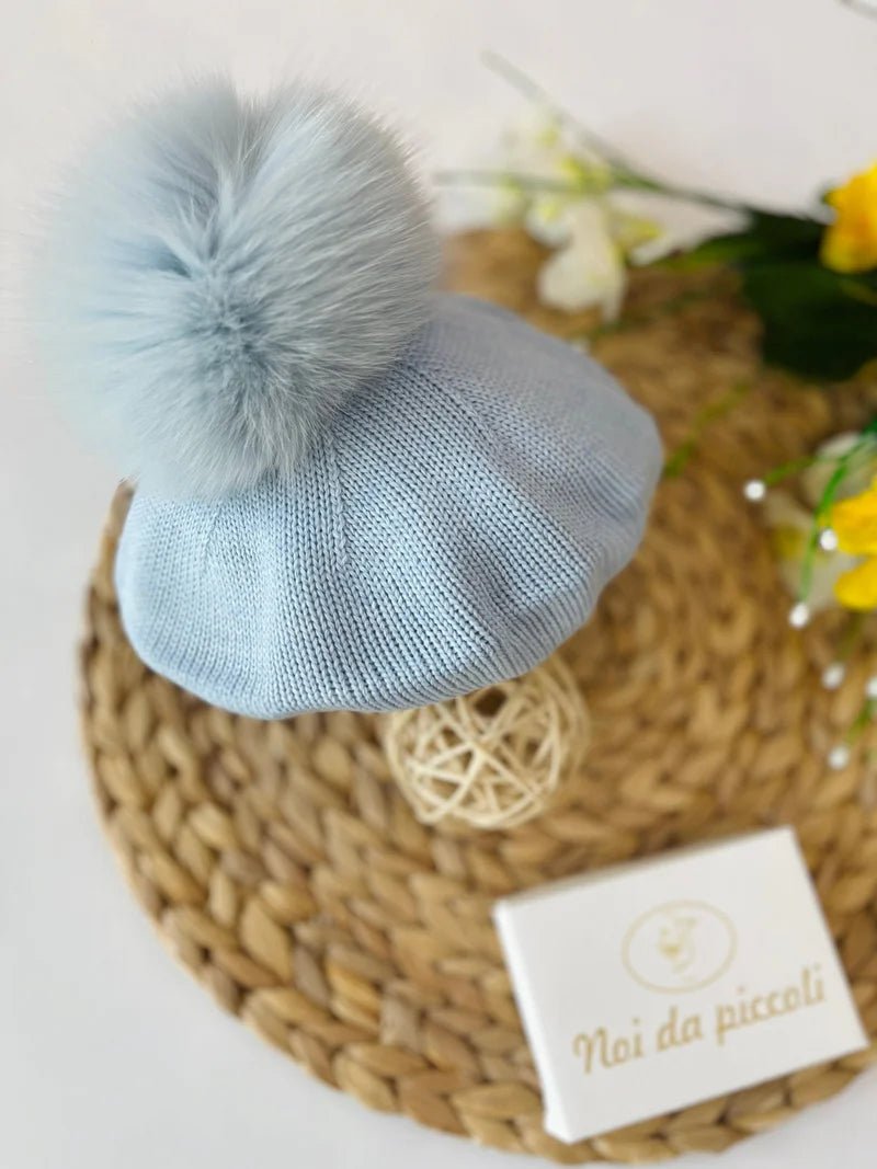BASCO CON PON POM VOLPE Lana CIELO - Noi da piccoli
