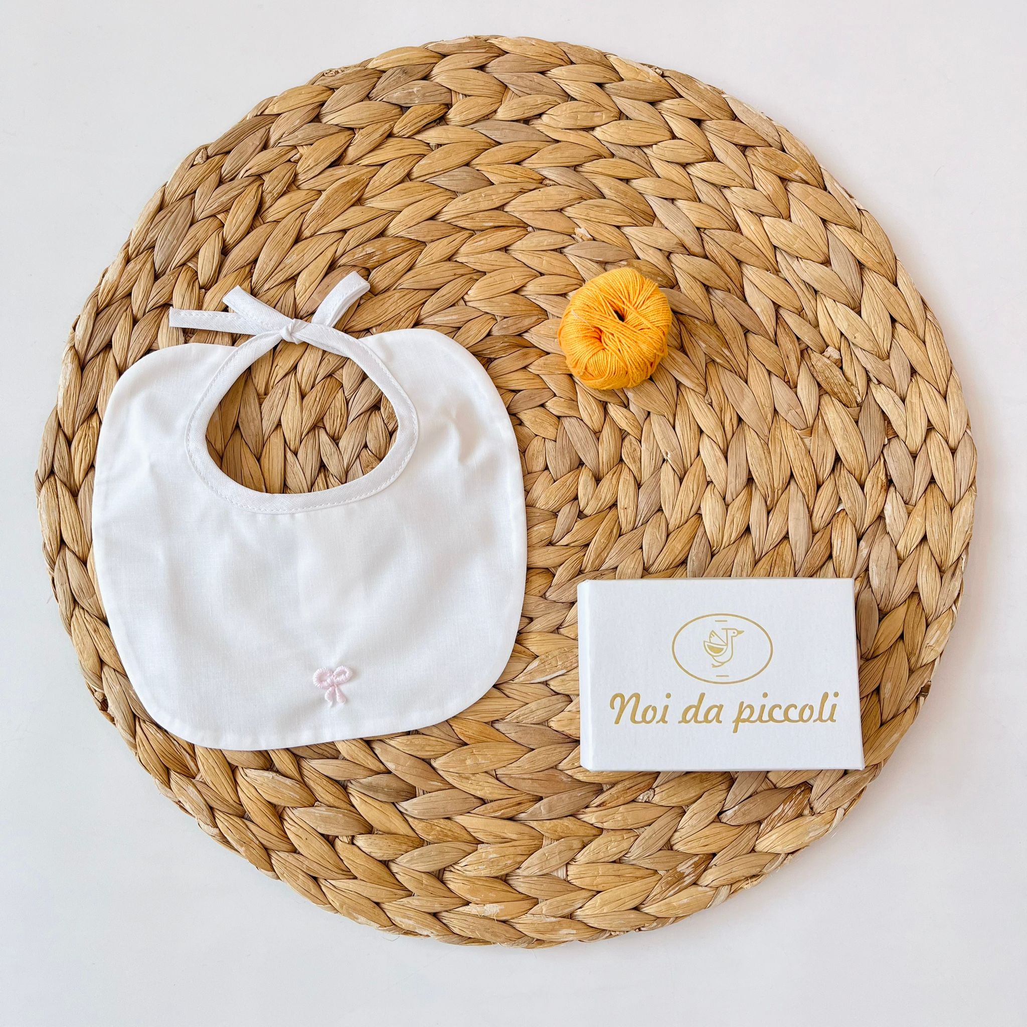 BAVETTA 100 % COTONE BIANCO - Noi da piccoli