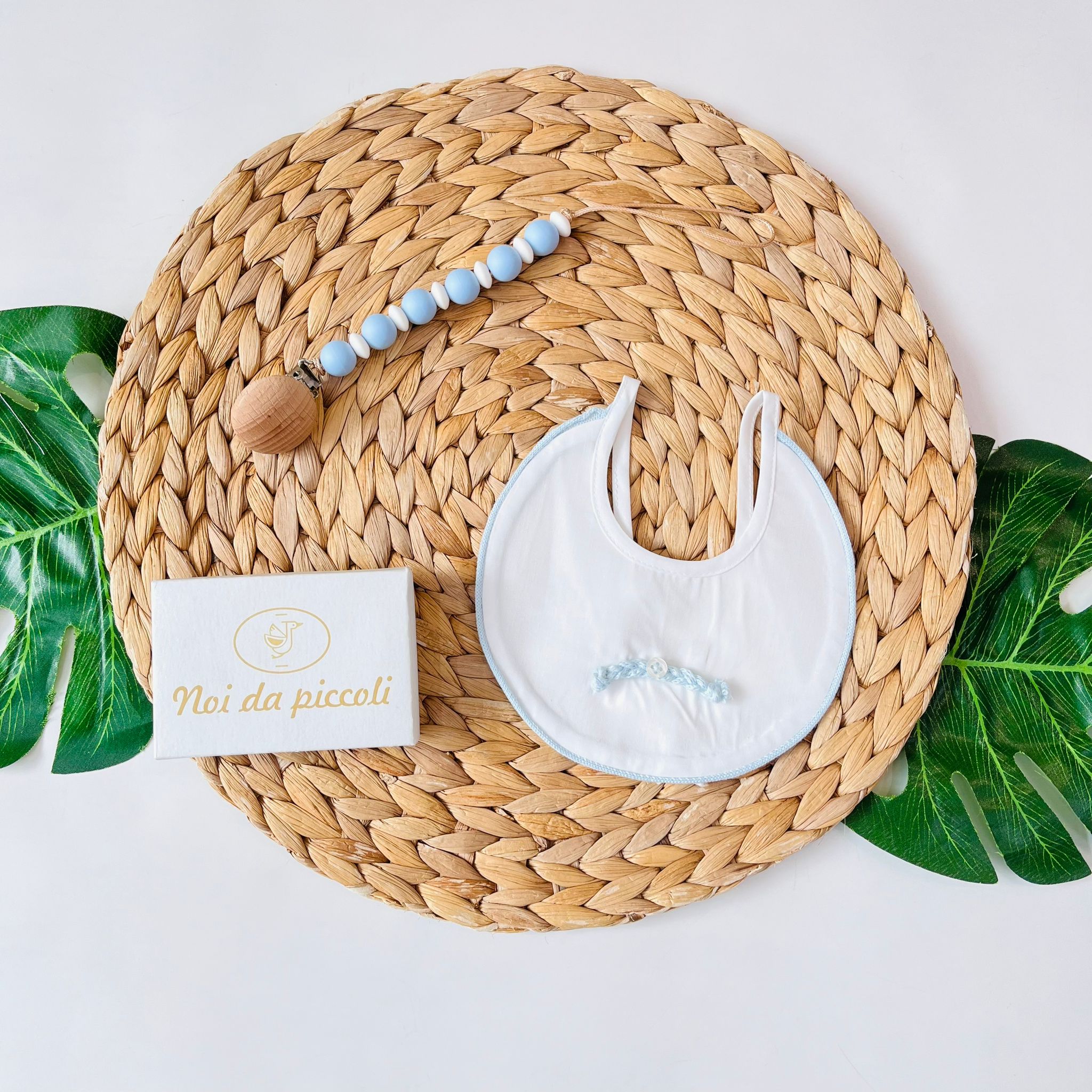 BAVETTA 100 % COTONE BIANCO - Noi da piccoli