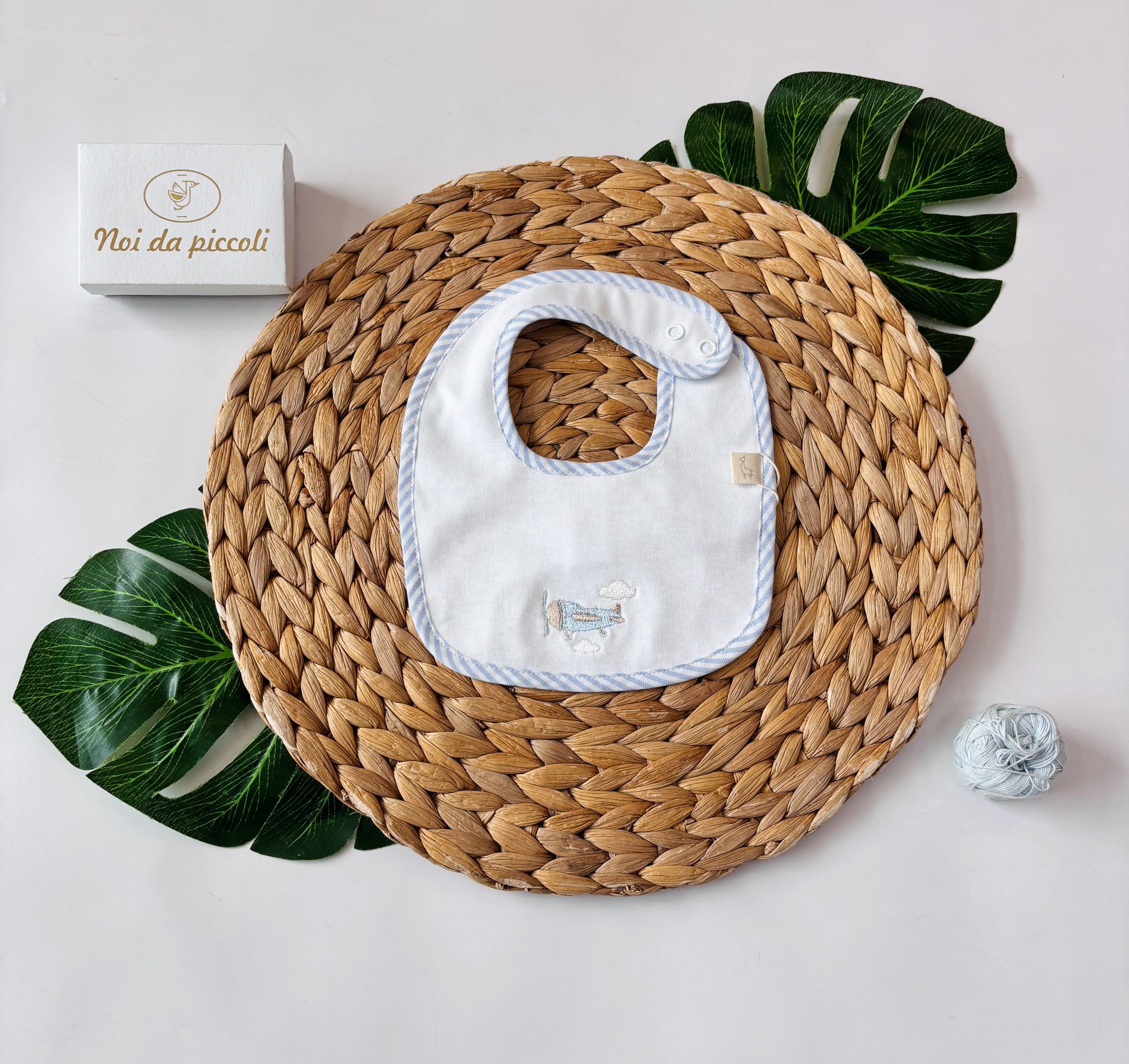 BAVETTA 100 % COTONE BIANCO AEREO - Noi da piccoli