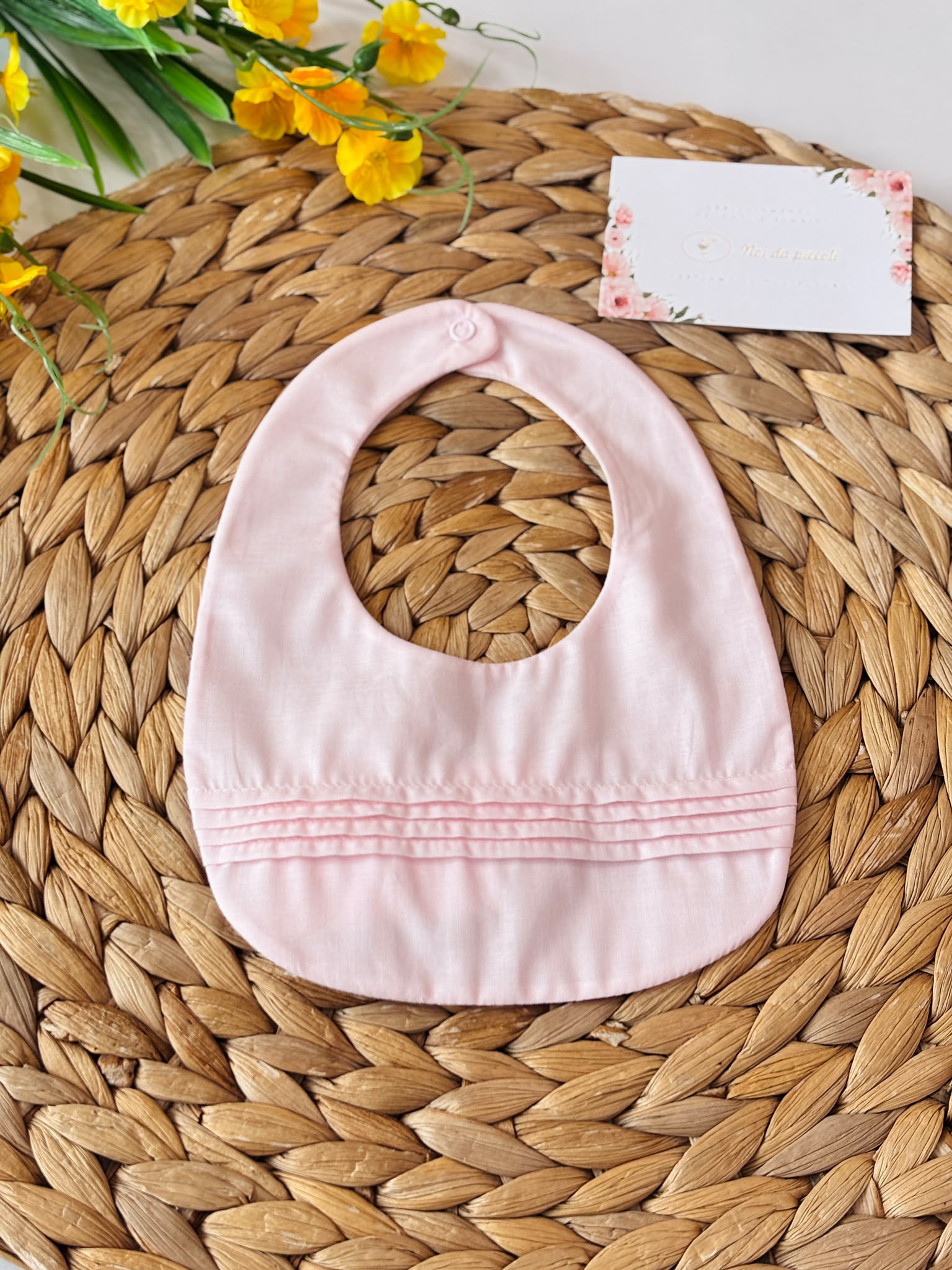 BAVETTA 100 % COTONE ROSA - Noi da piccoli
