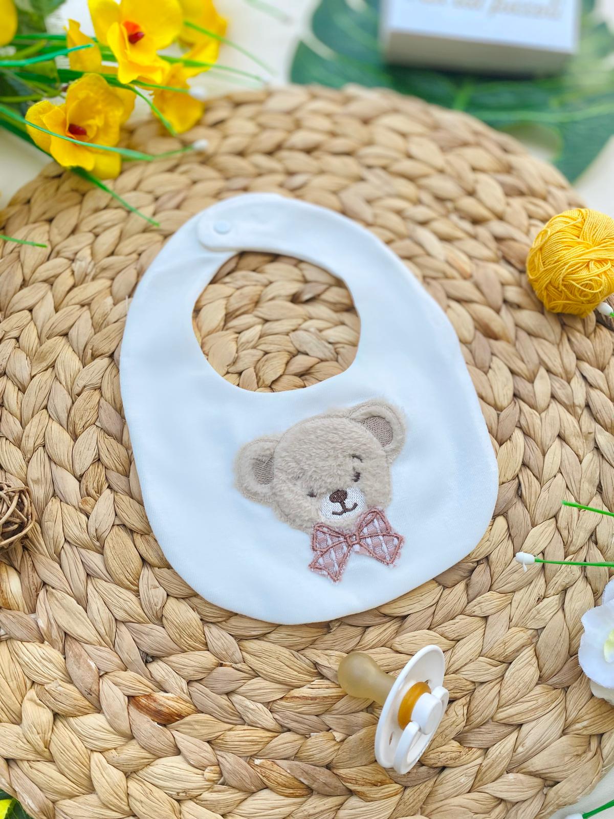 BAVETTA Cotone bianco - beige - Noi da piccoli