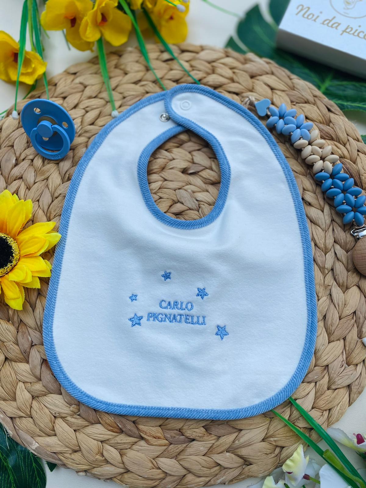 BAVETTA Cotone BIANCO - CIELO - Noi da piccoli